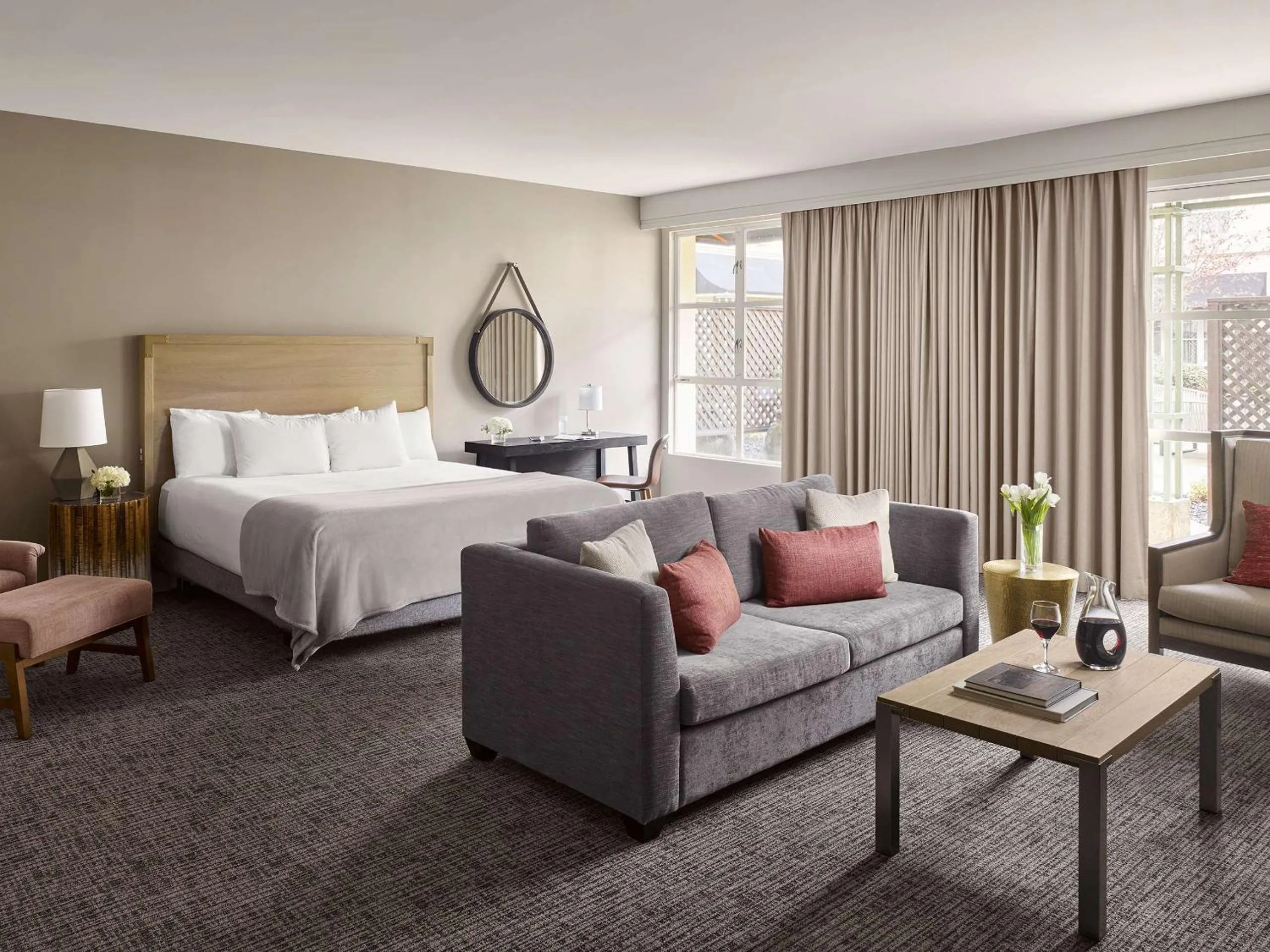 Photo of the whole room, Bed in Hyatt Regency Sonoma Wine Country