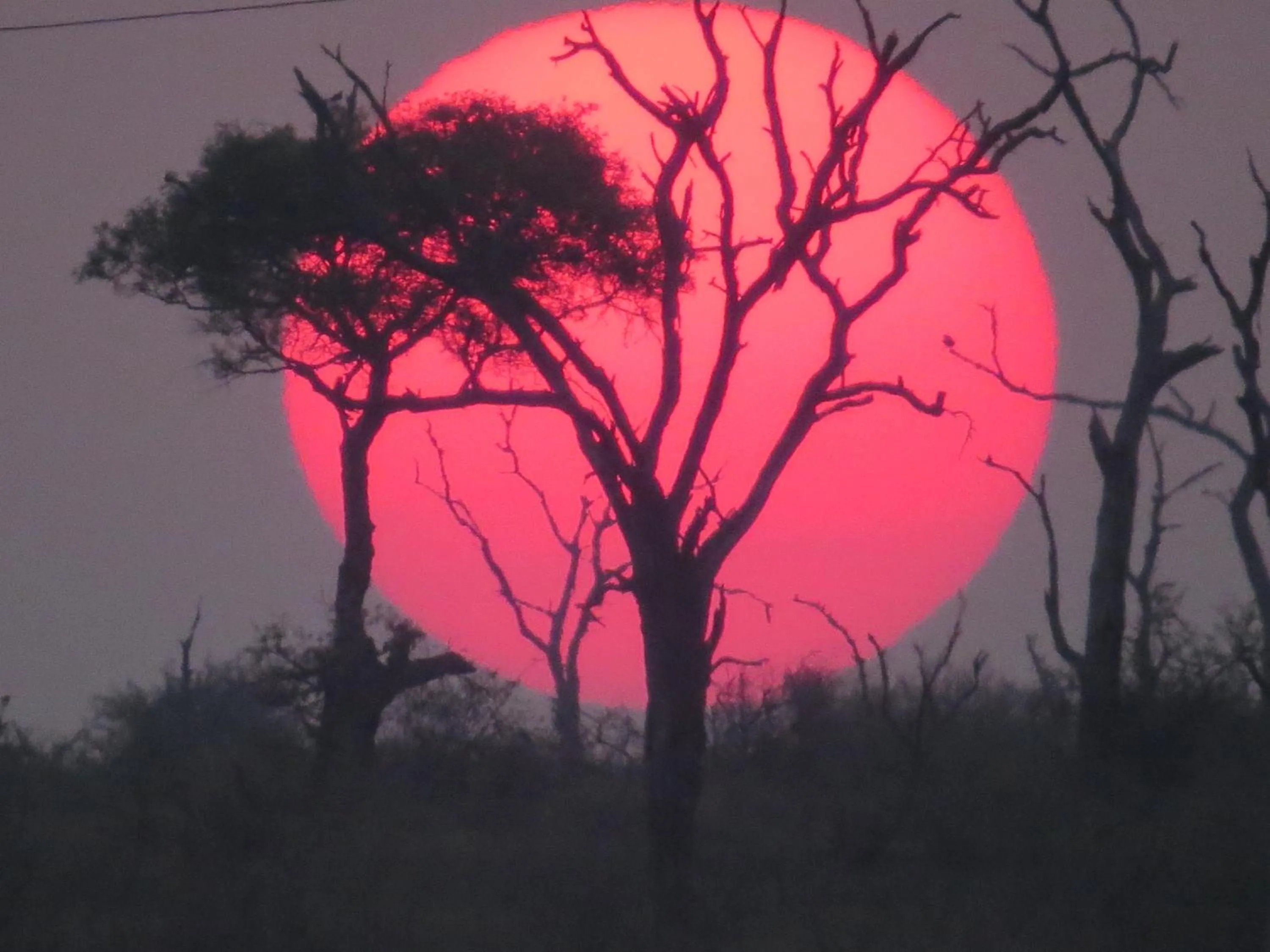 Sunset in Crocodile Bridge Safari Lodge
