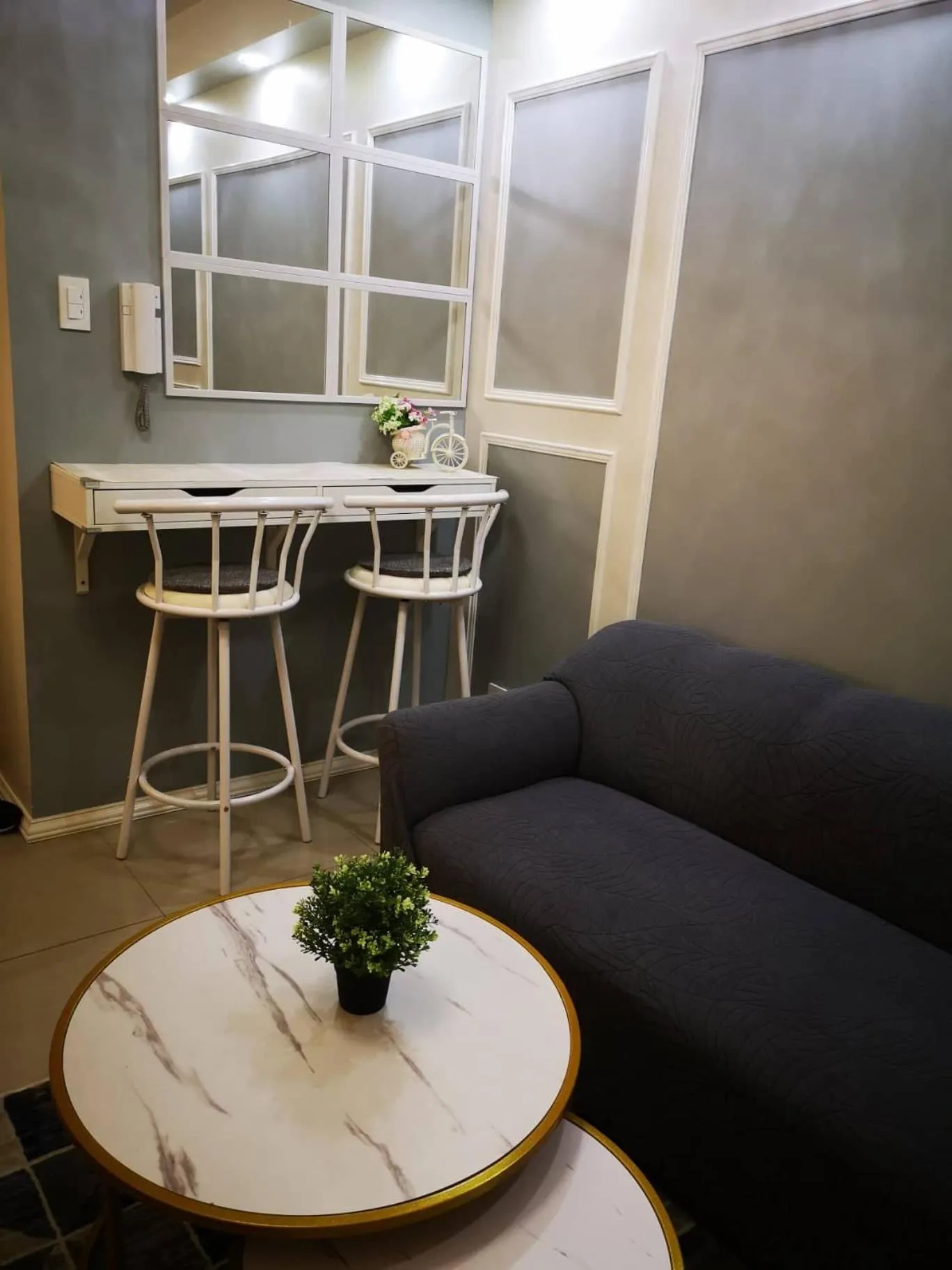 Living room in Shore Residences Mall of Asia Pool View 200mbps Free Wi-Fi