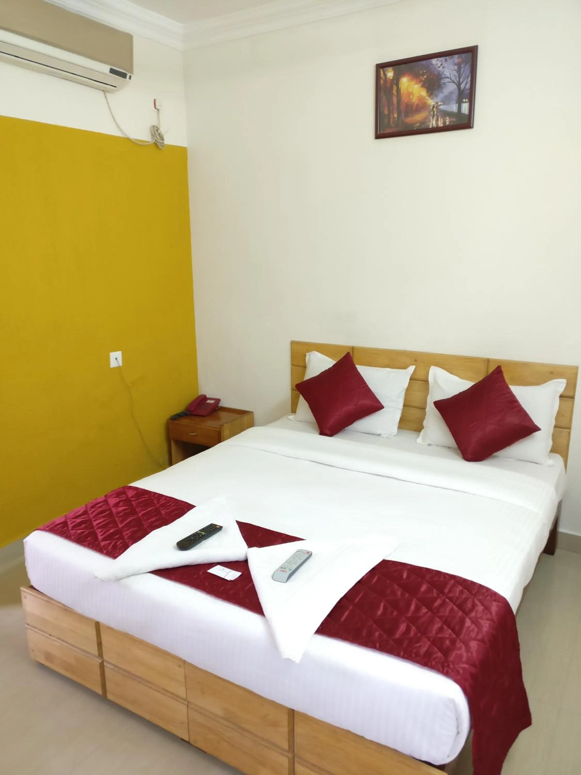 Photo of the whole room, Bed in A V Residency