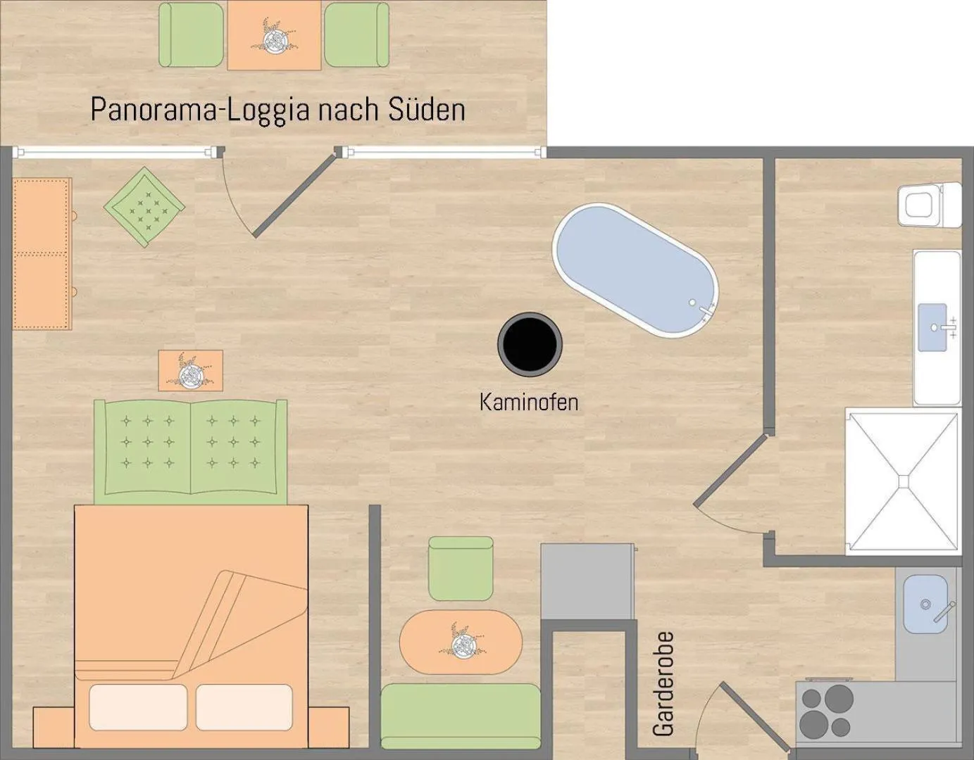 Floor plan in Das Bäckergut am Haldensee