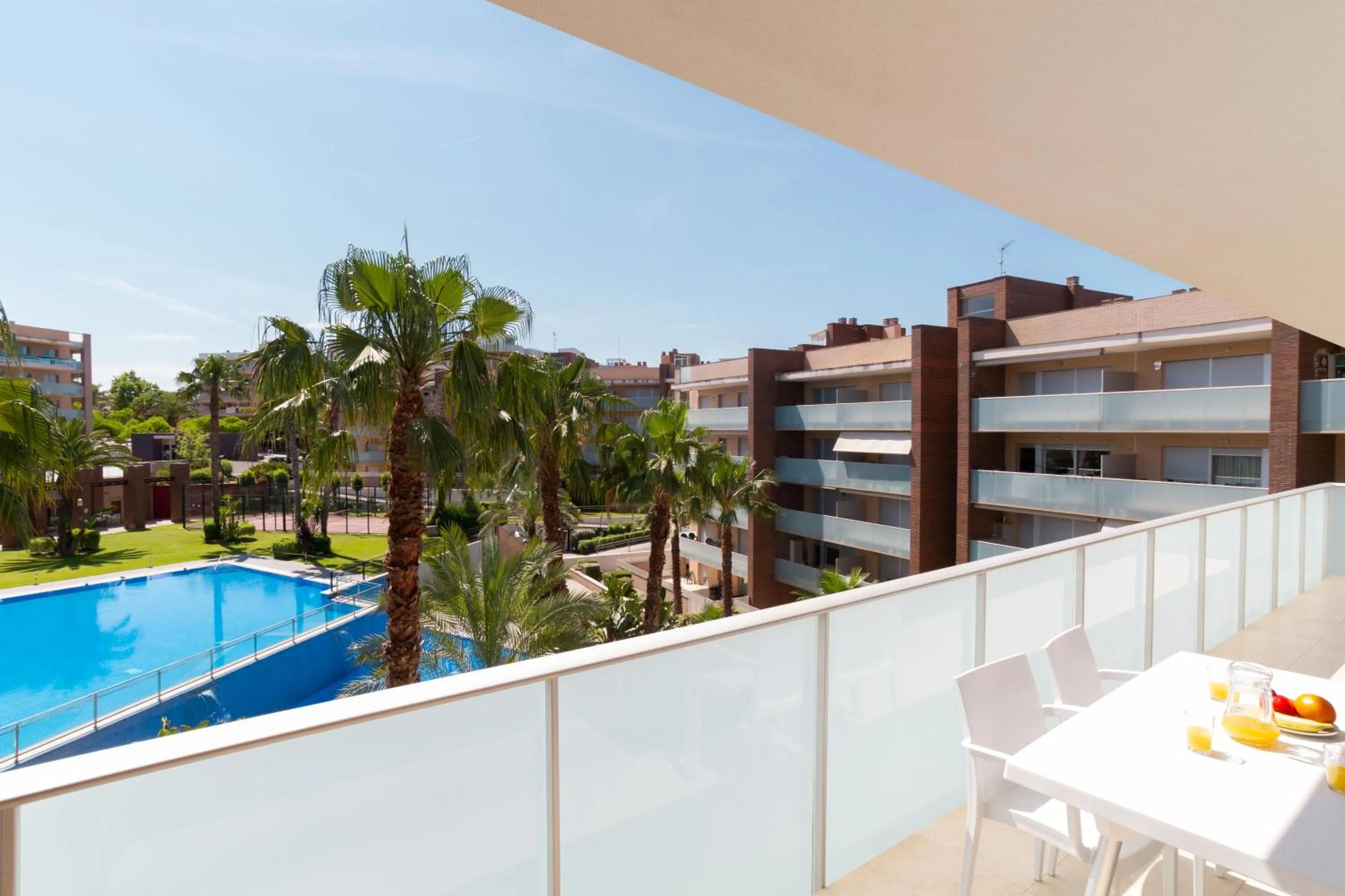 Balcony/Terrace, Pool View in IBERSOL SPA AQQUARIA SUITES