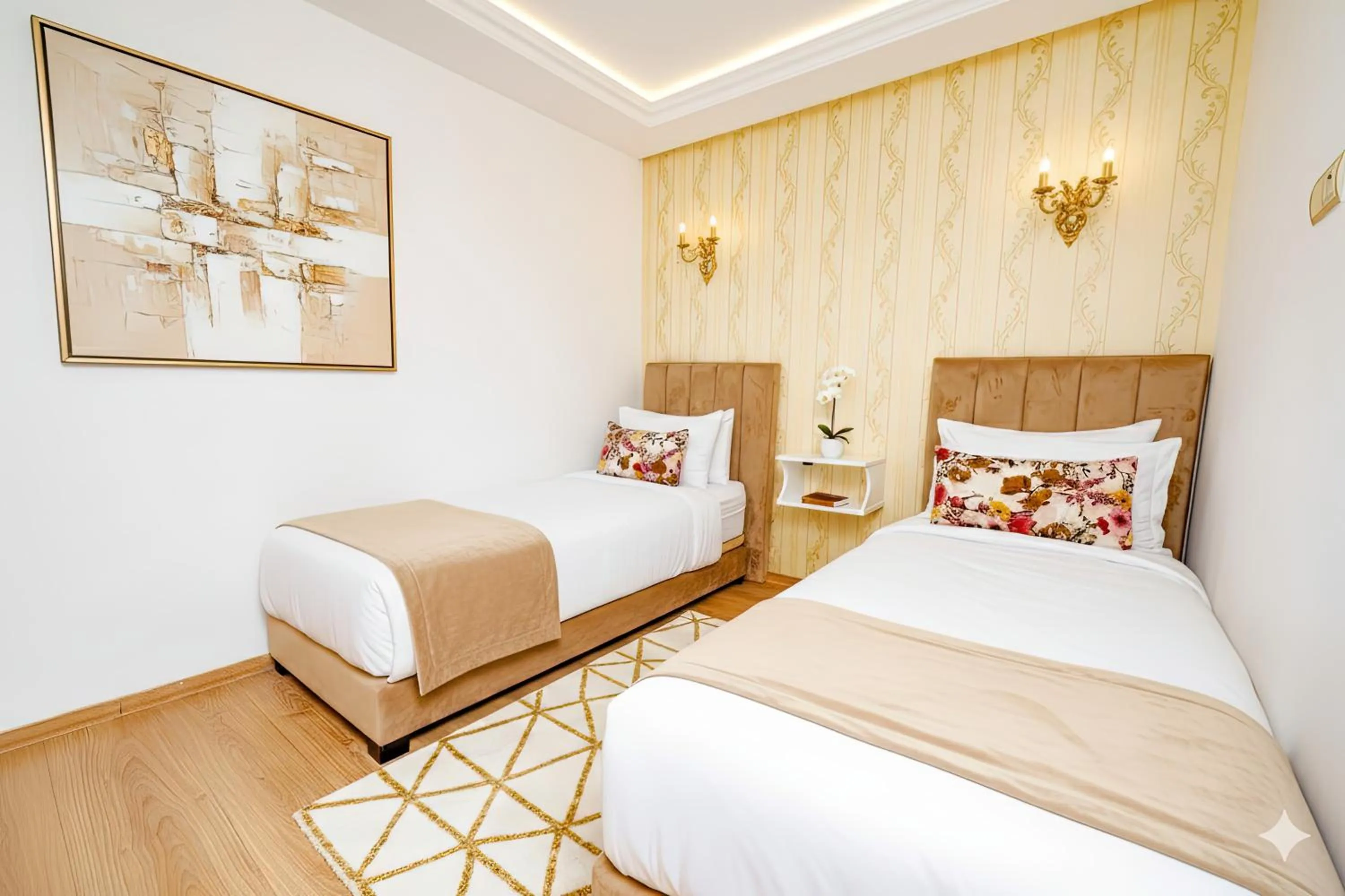 Bed in Family Aparthotel