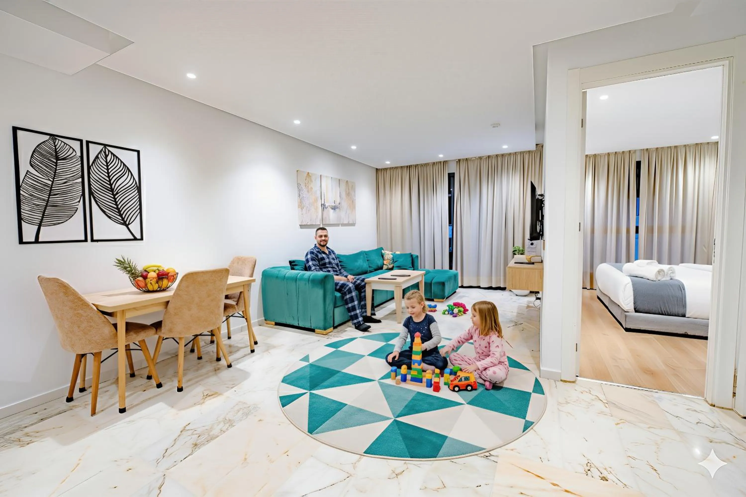 Living room in Family Aparthotel