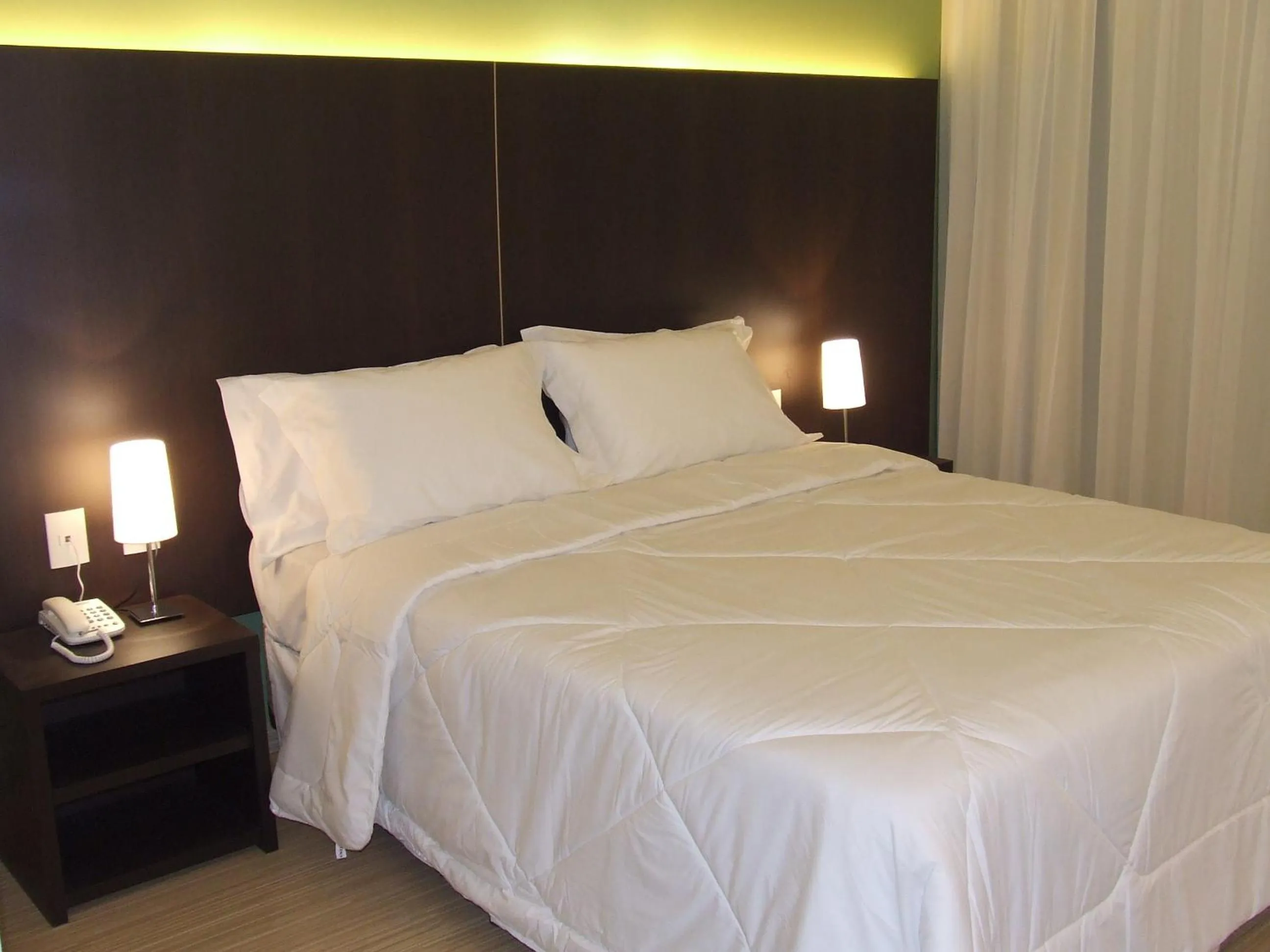 Bed in Hotel Mirante São Brás