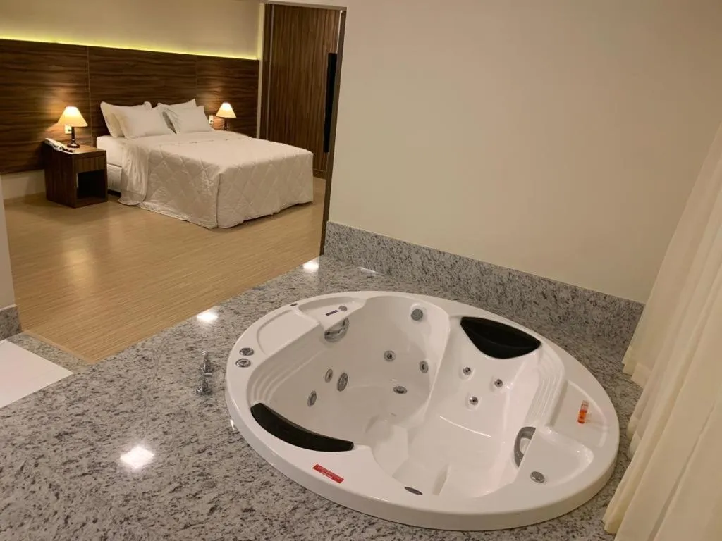 Bed in Hotel Mirante São Brás