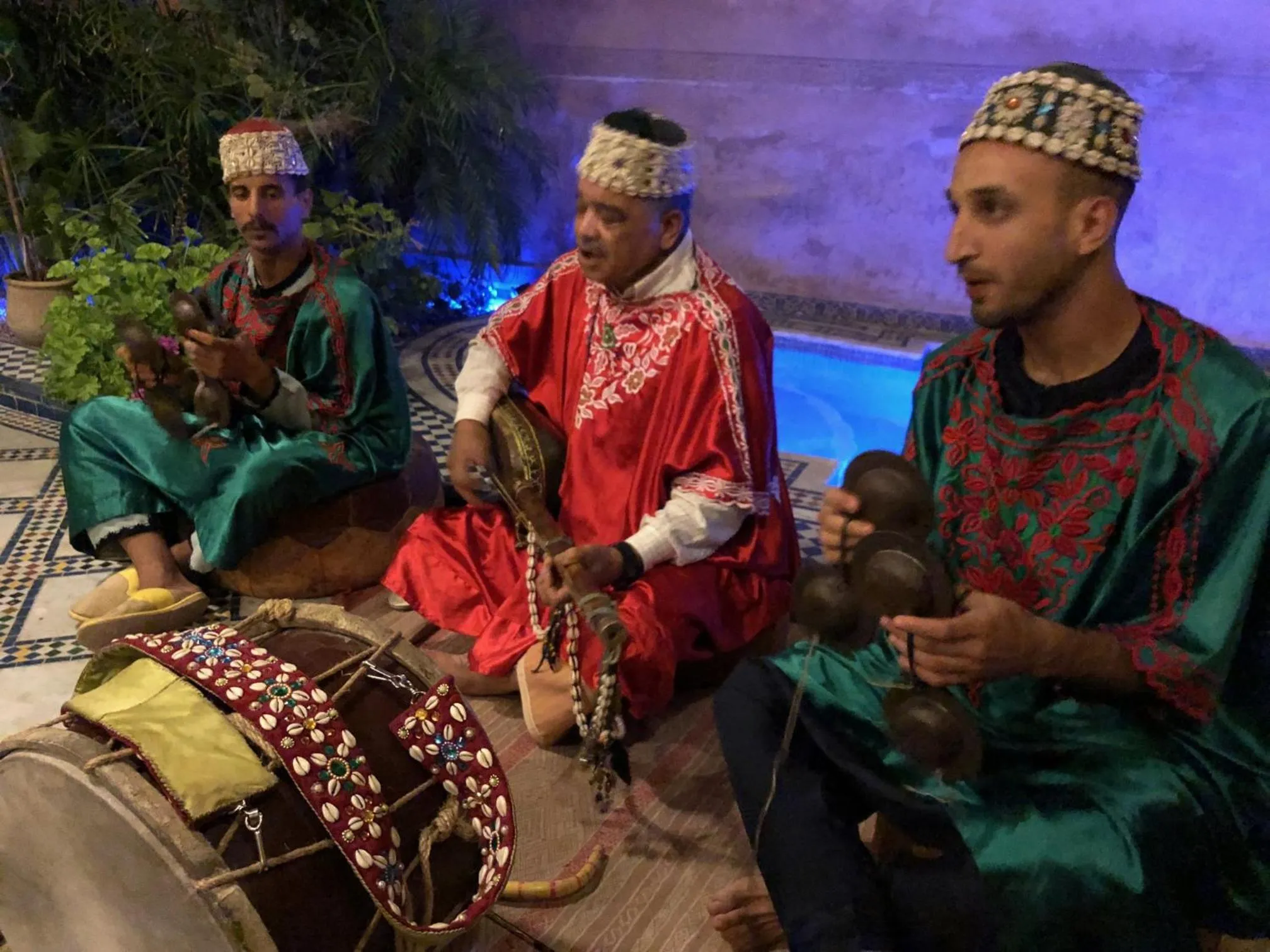 Evening entertainment in Riad Layalina Fes
