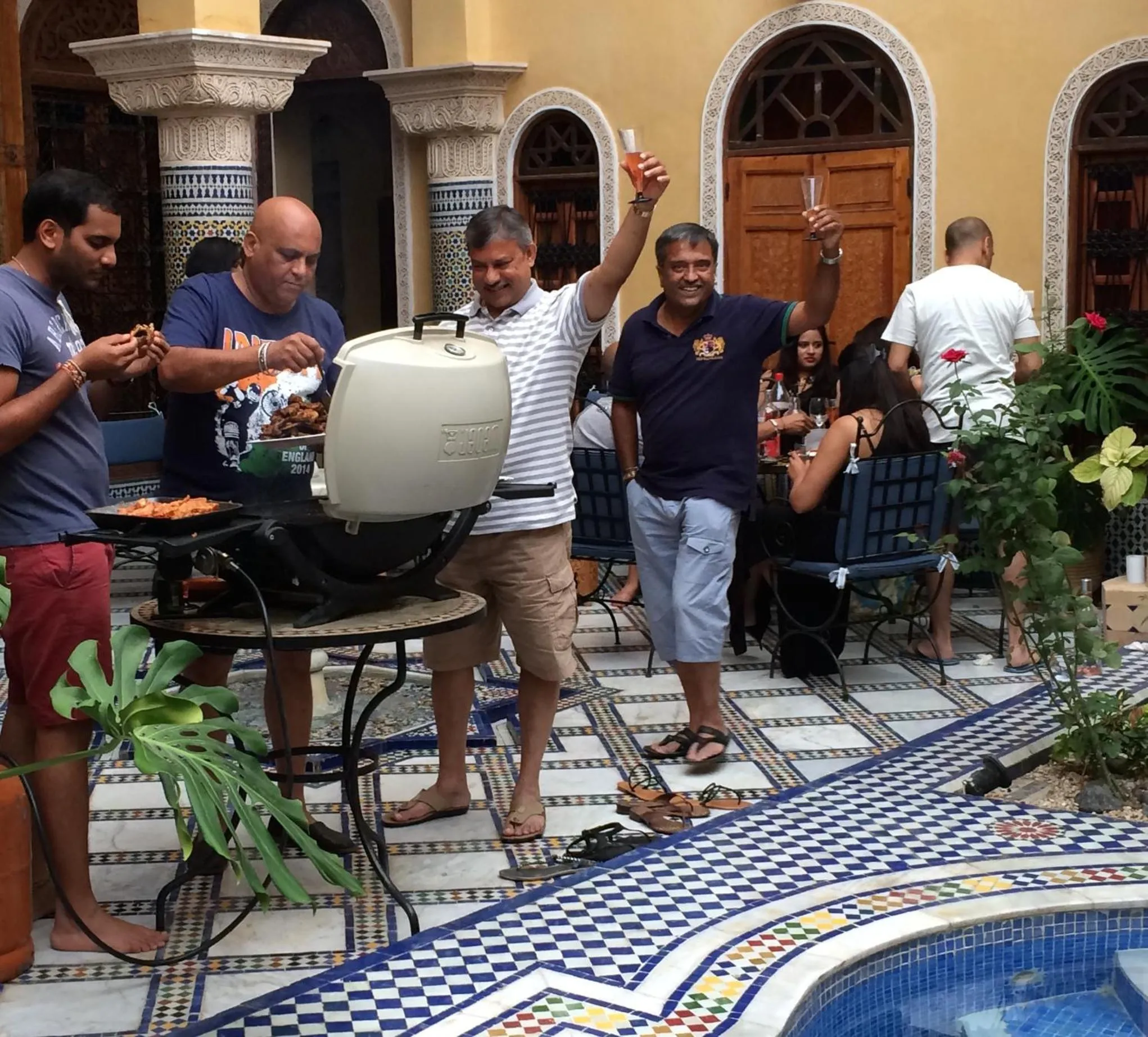 group of guests in Riad Layalina Fes