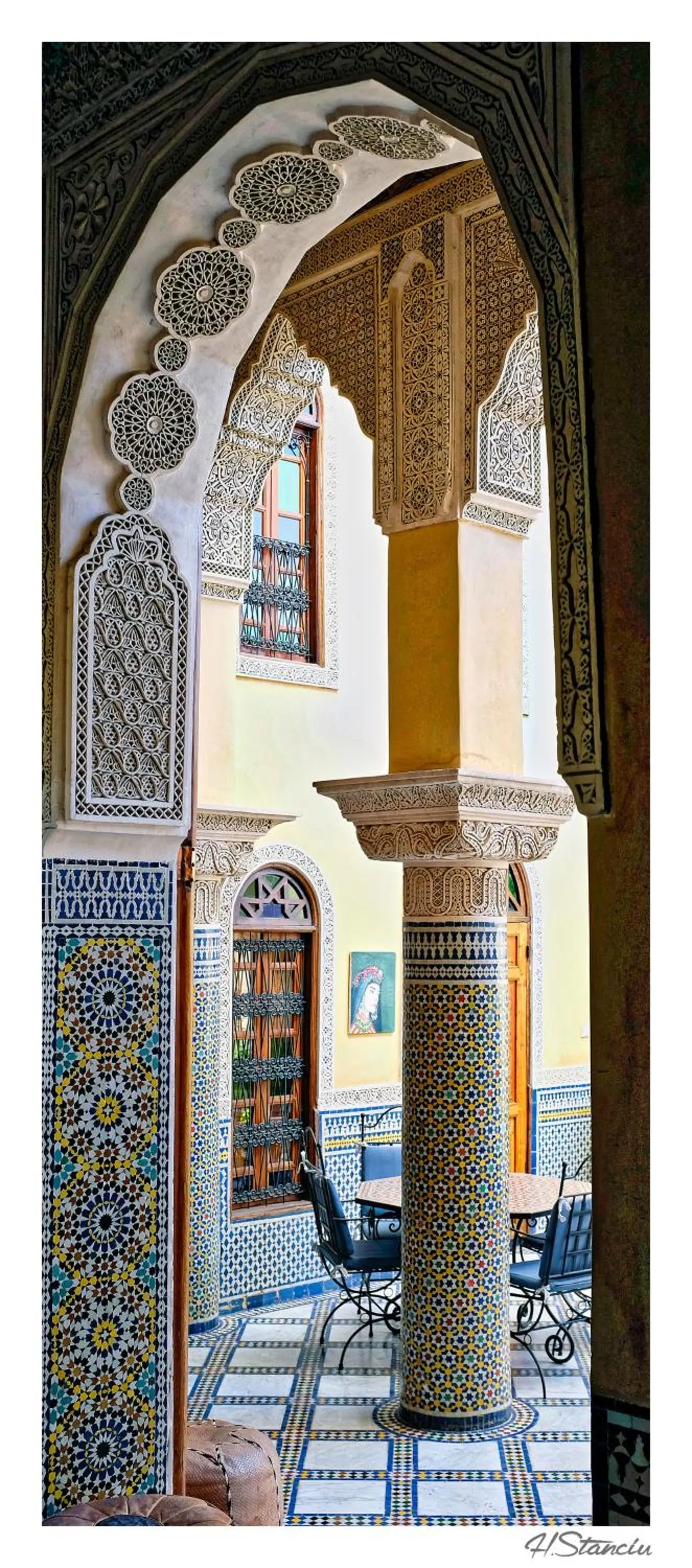 Decorative detail in Riad Layalina Fes