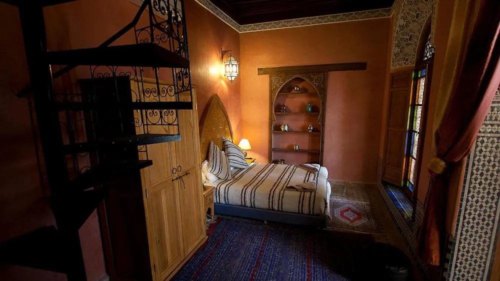 Bed in Riad Layalina Fes