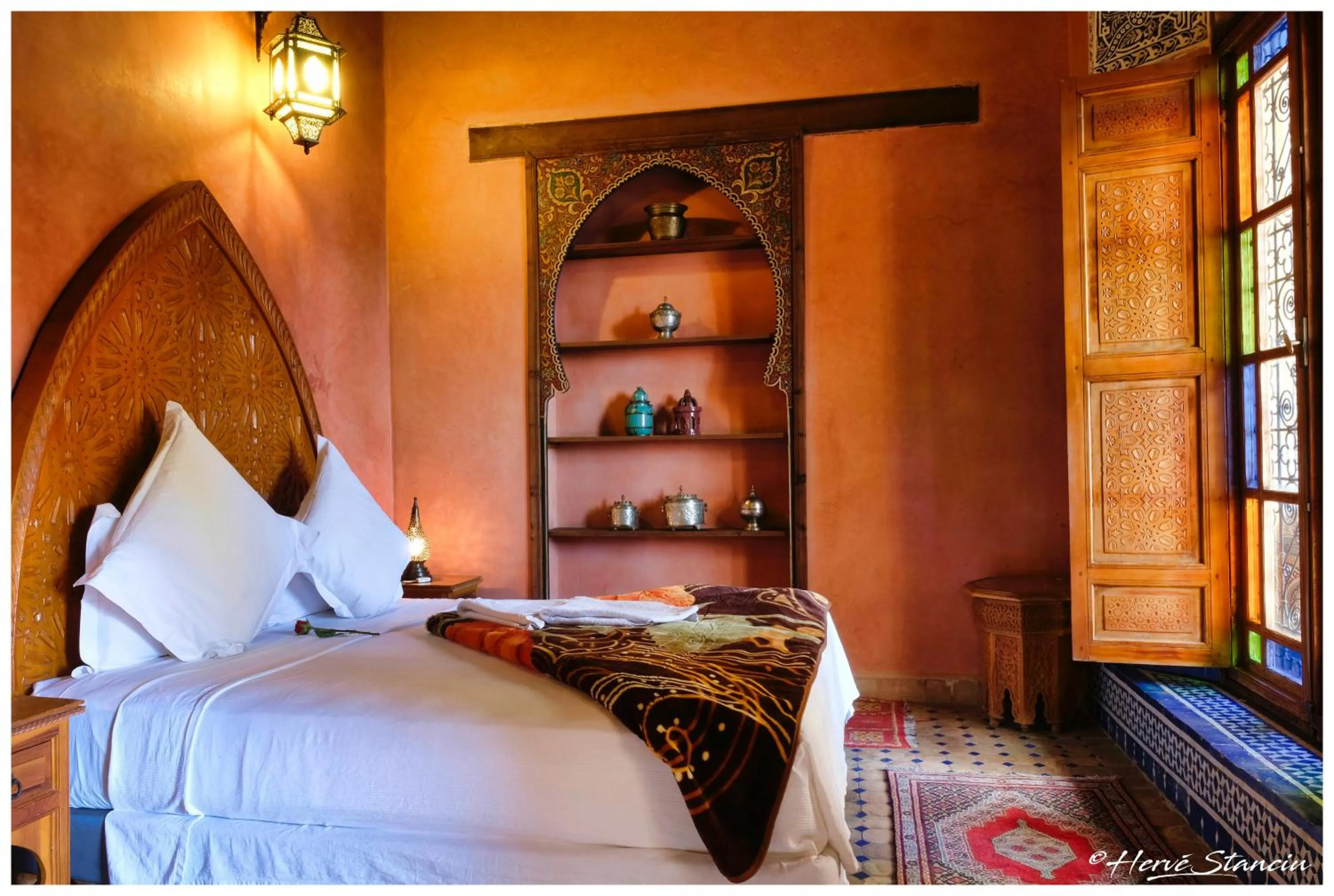 Bed in Riad Layalina Fes