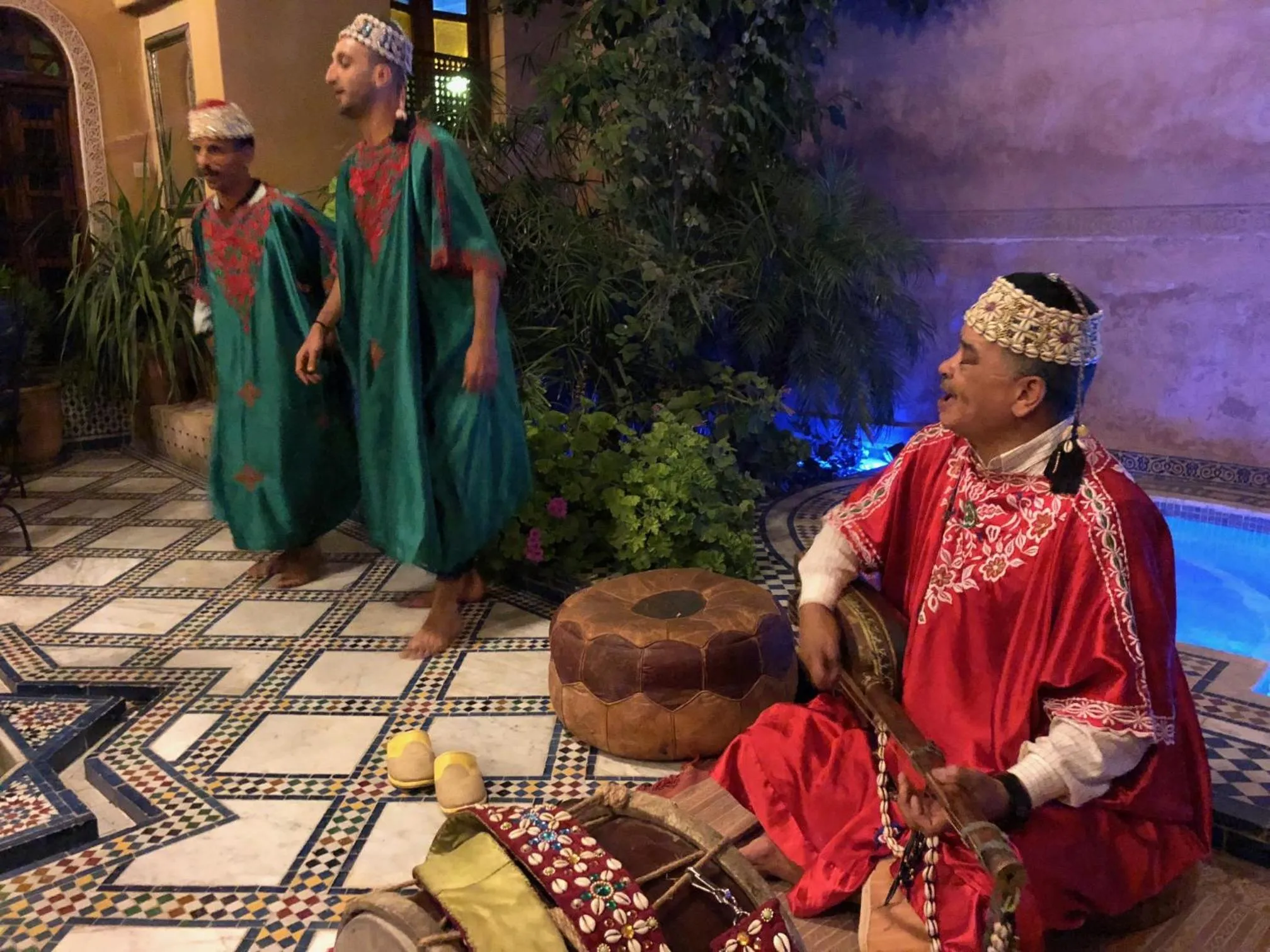Evening entertainment in Riad Layalina Fes