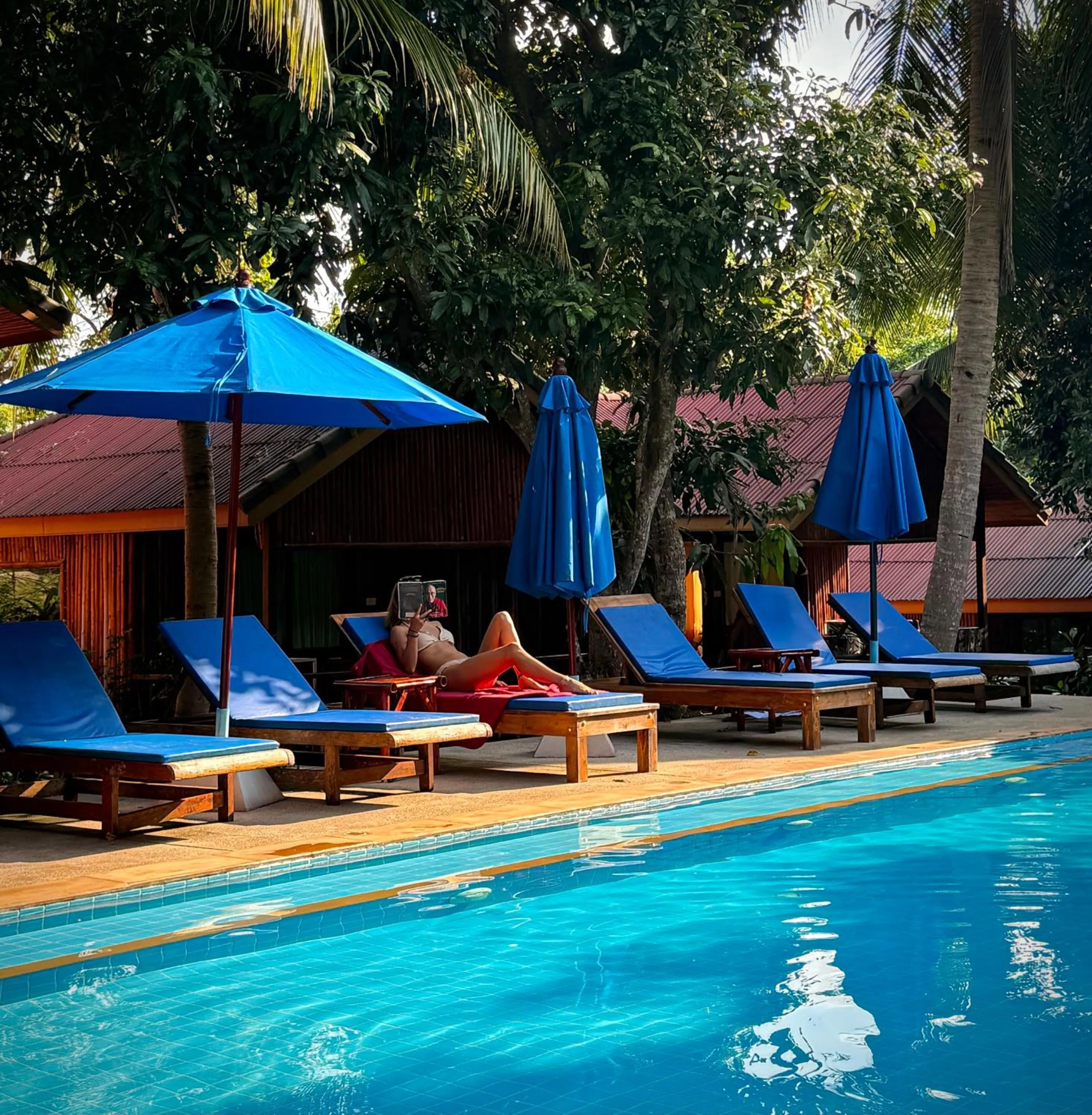 Pool view in PawPaw Resort