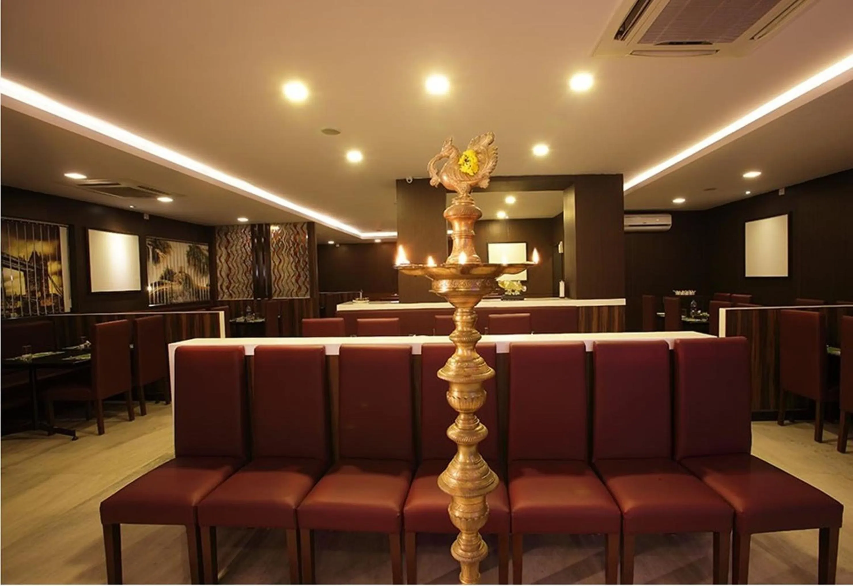 Seating area in Hilarity Inn