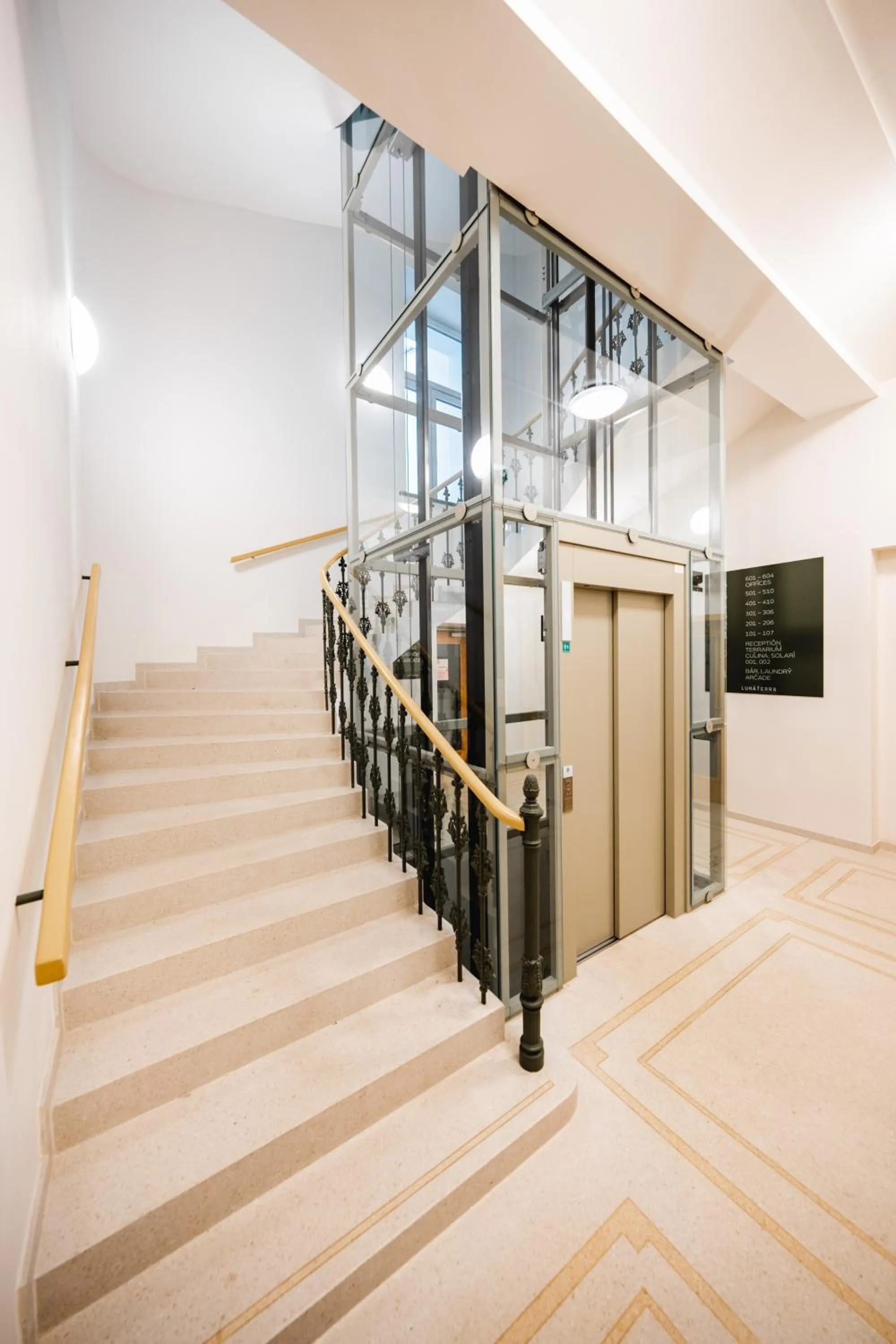 elevator in Luma Terra Prague Hostel