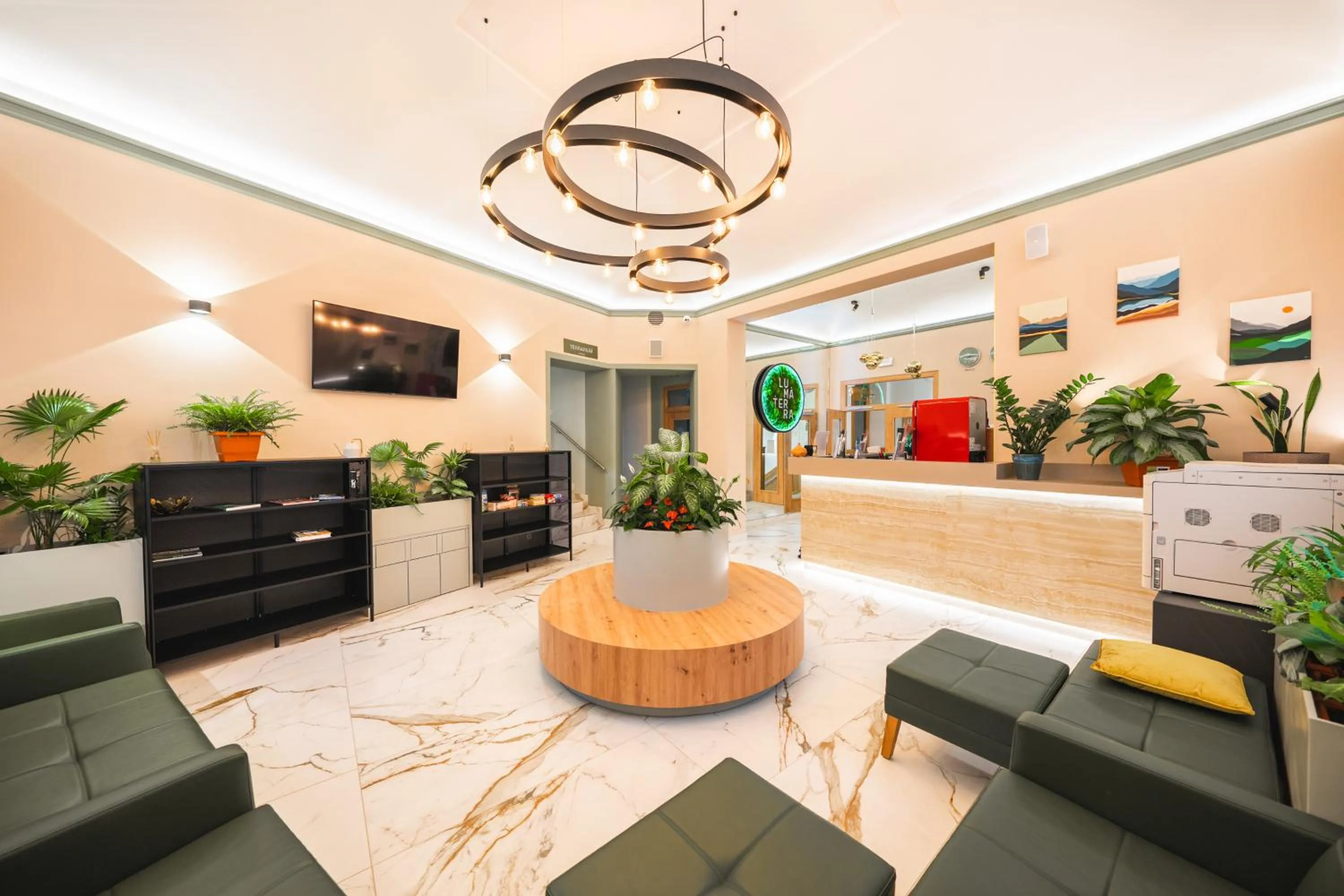 Lobby or reception in Luma Terra Prague Hostel