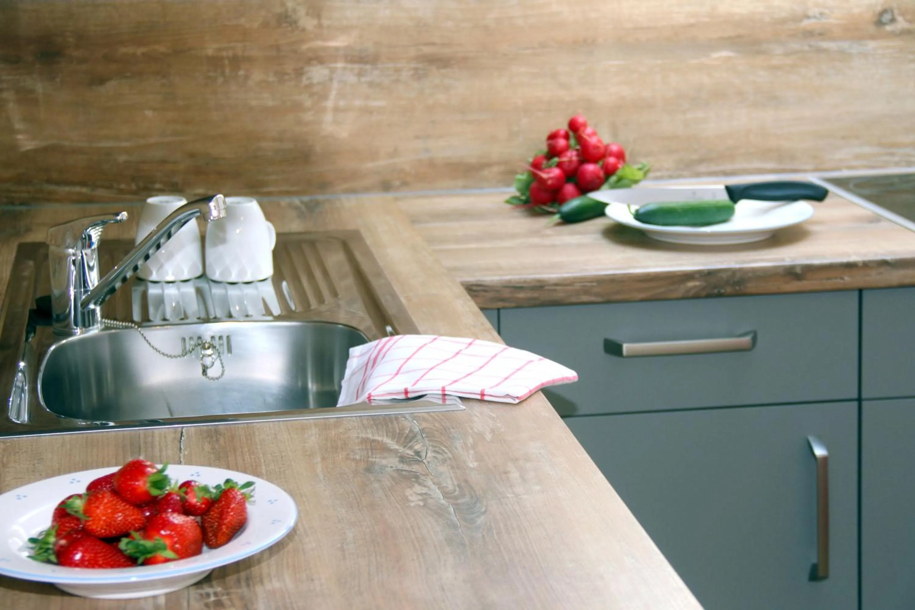 Kitchen or kitchenette in Ferienwohnungen Vogler