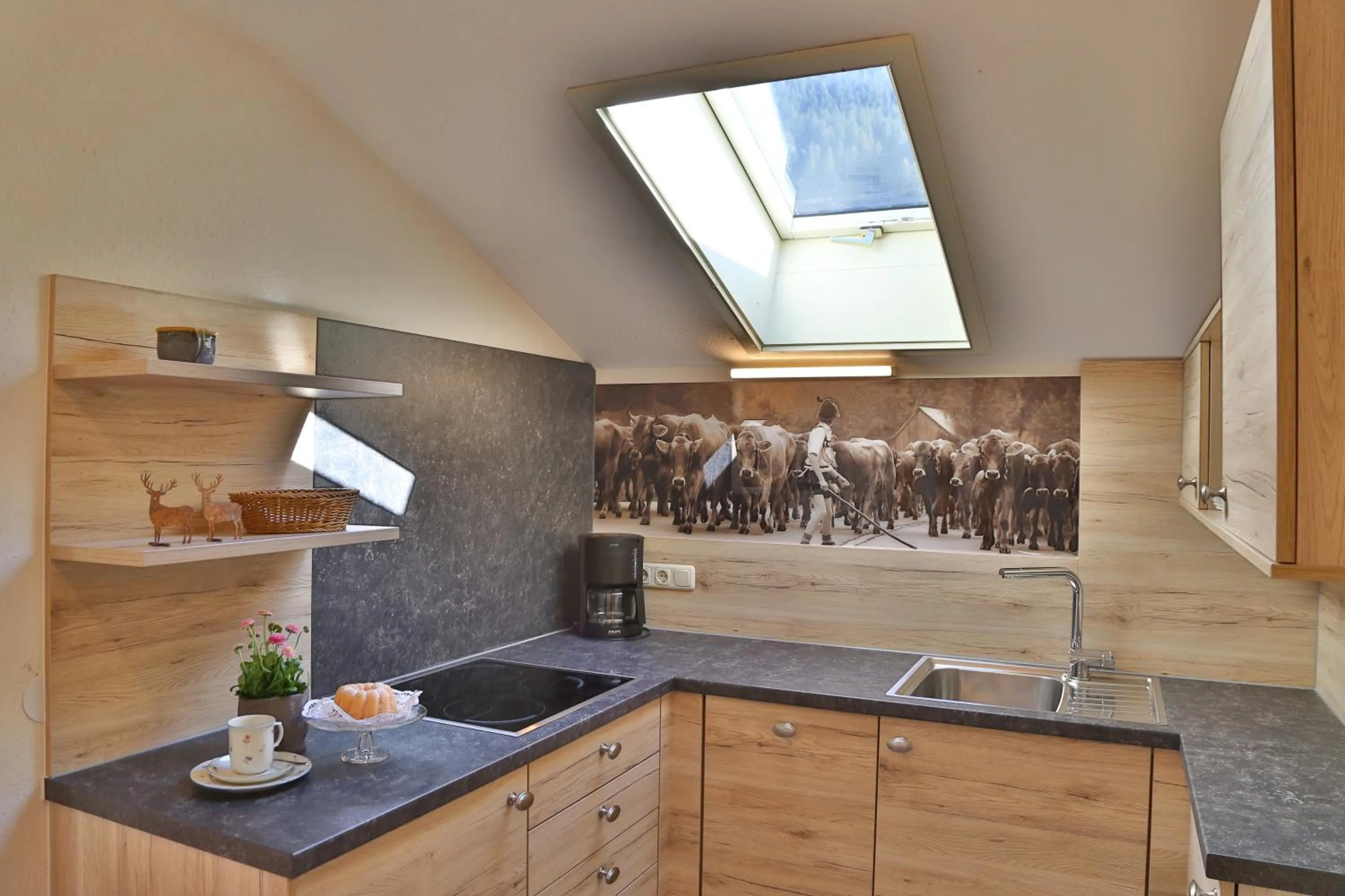 Kitchen or kitchenette in Ferienwohnungen Vogler