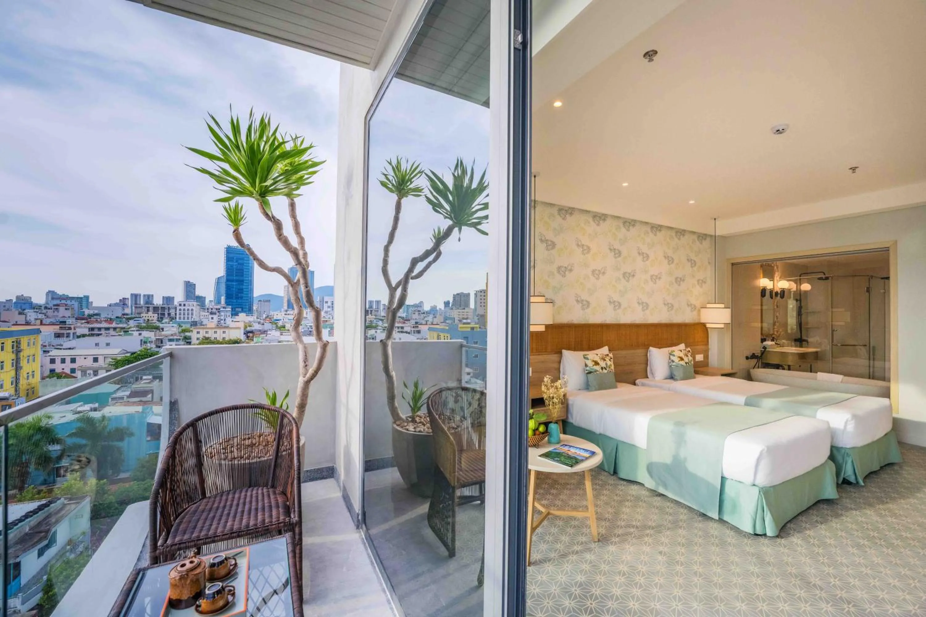 View (from property/room), Bed in Cozy Danang Boutique Hotel