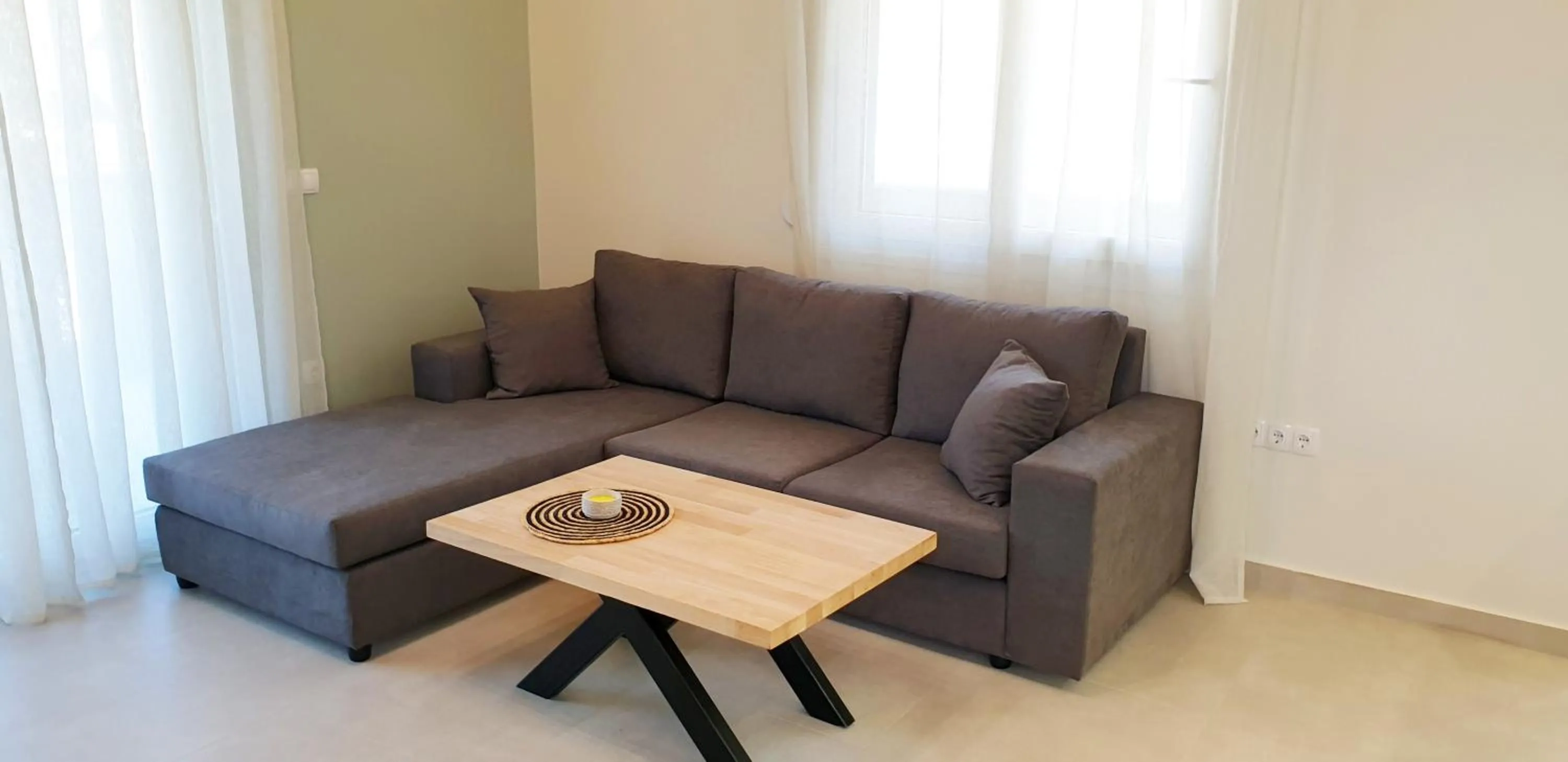 Seating area in Almeta Suites