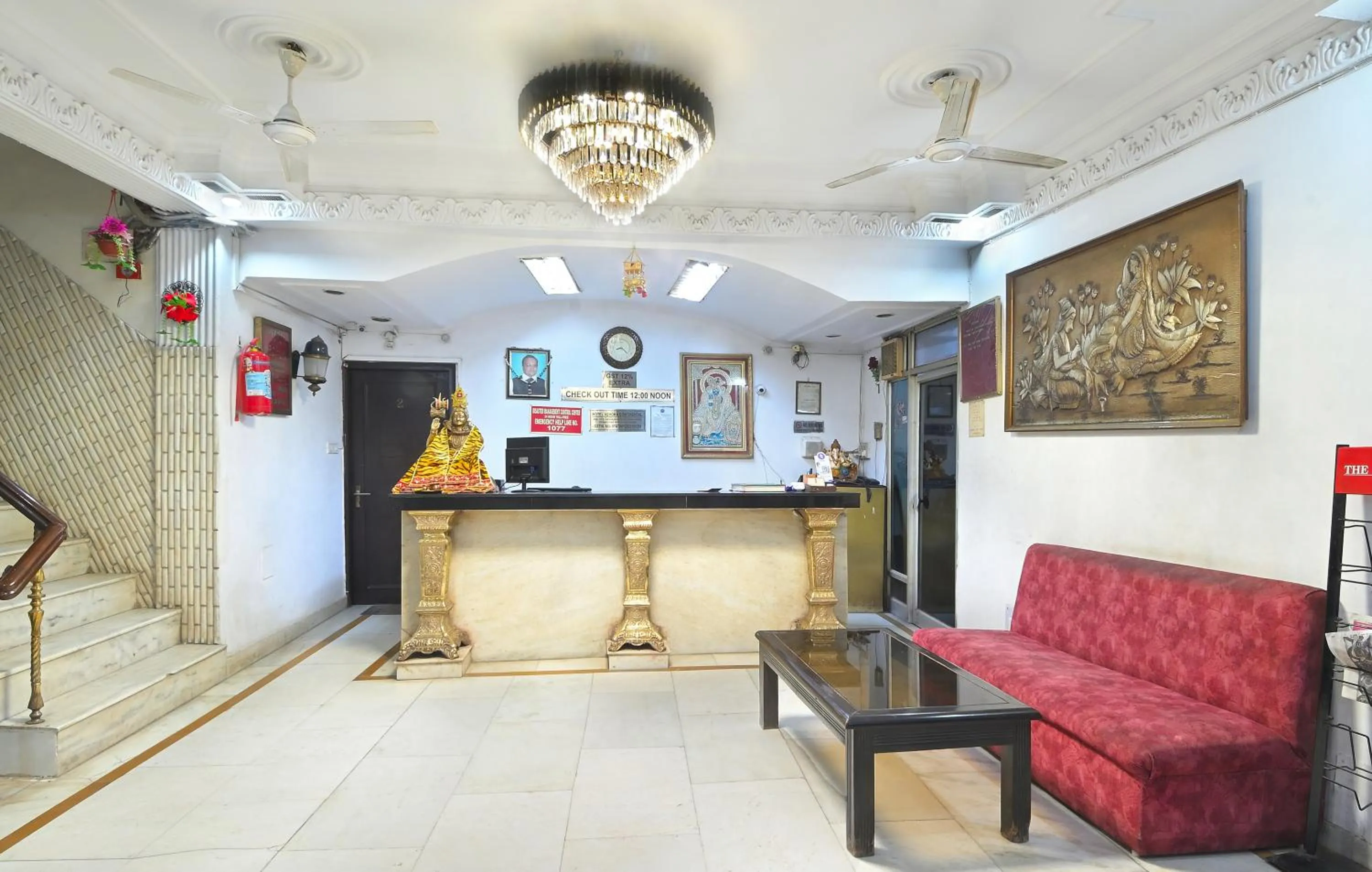 Lobby or reception in Hotel Ashoka Continental Near New Delhi Railway station