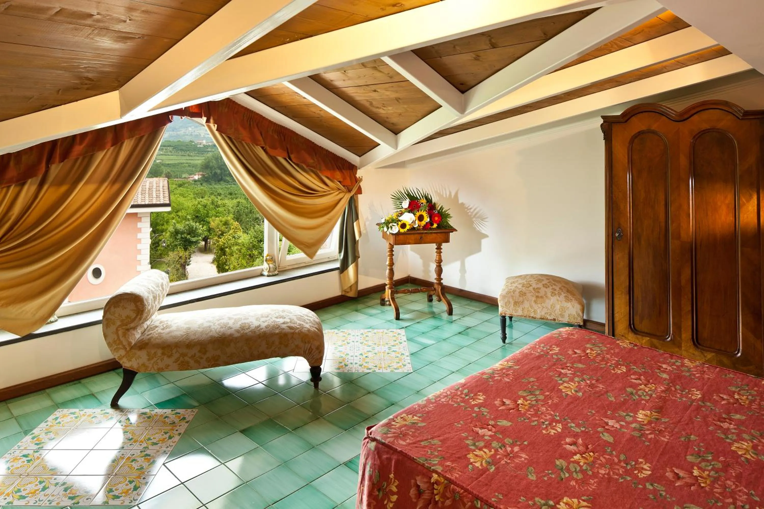 Bed in Hotel Villa Rizzo Resort and Spa