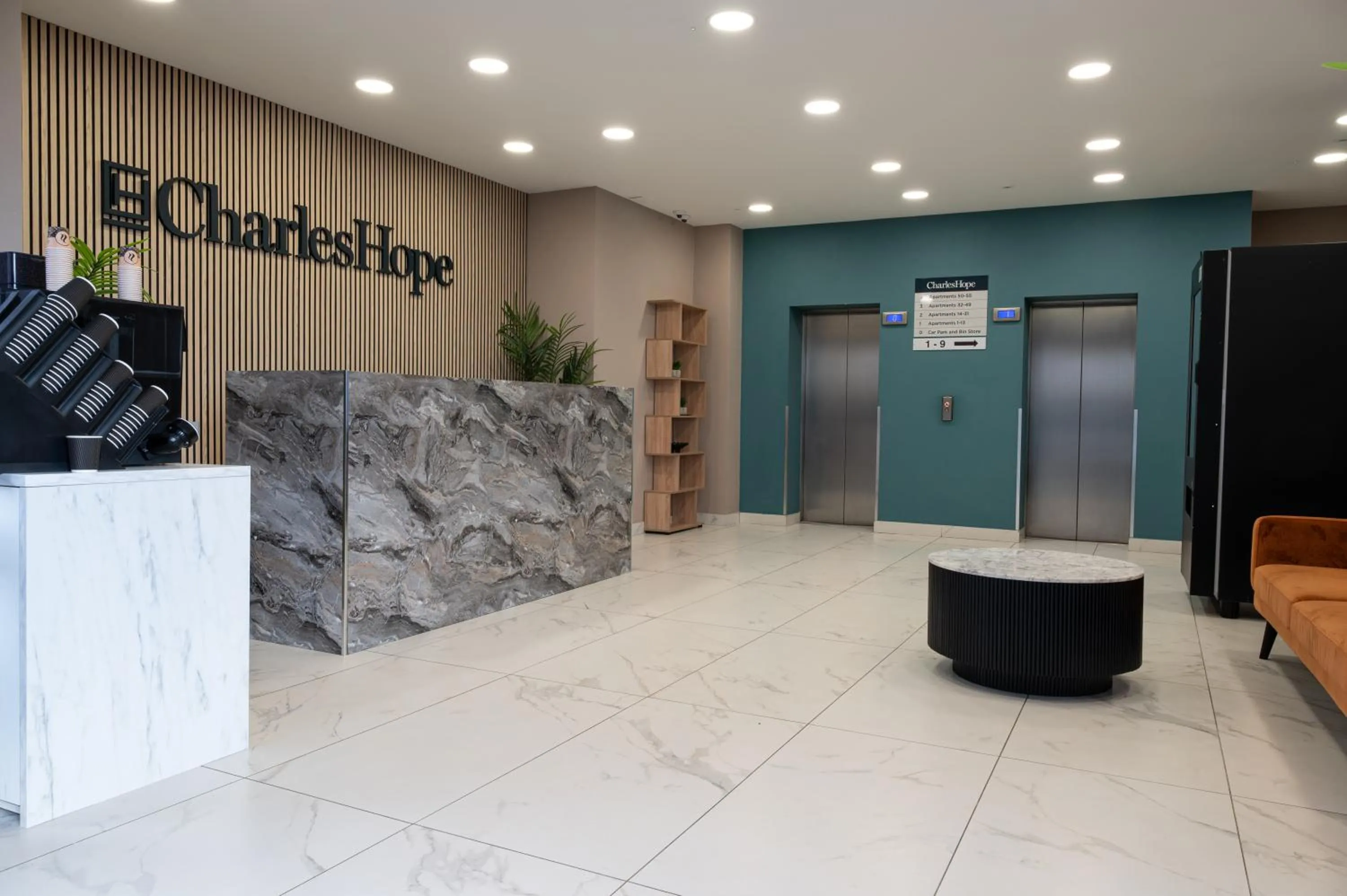 Lobby or reception in Charles Hope London Brentford