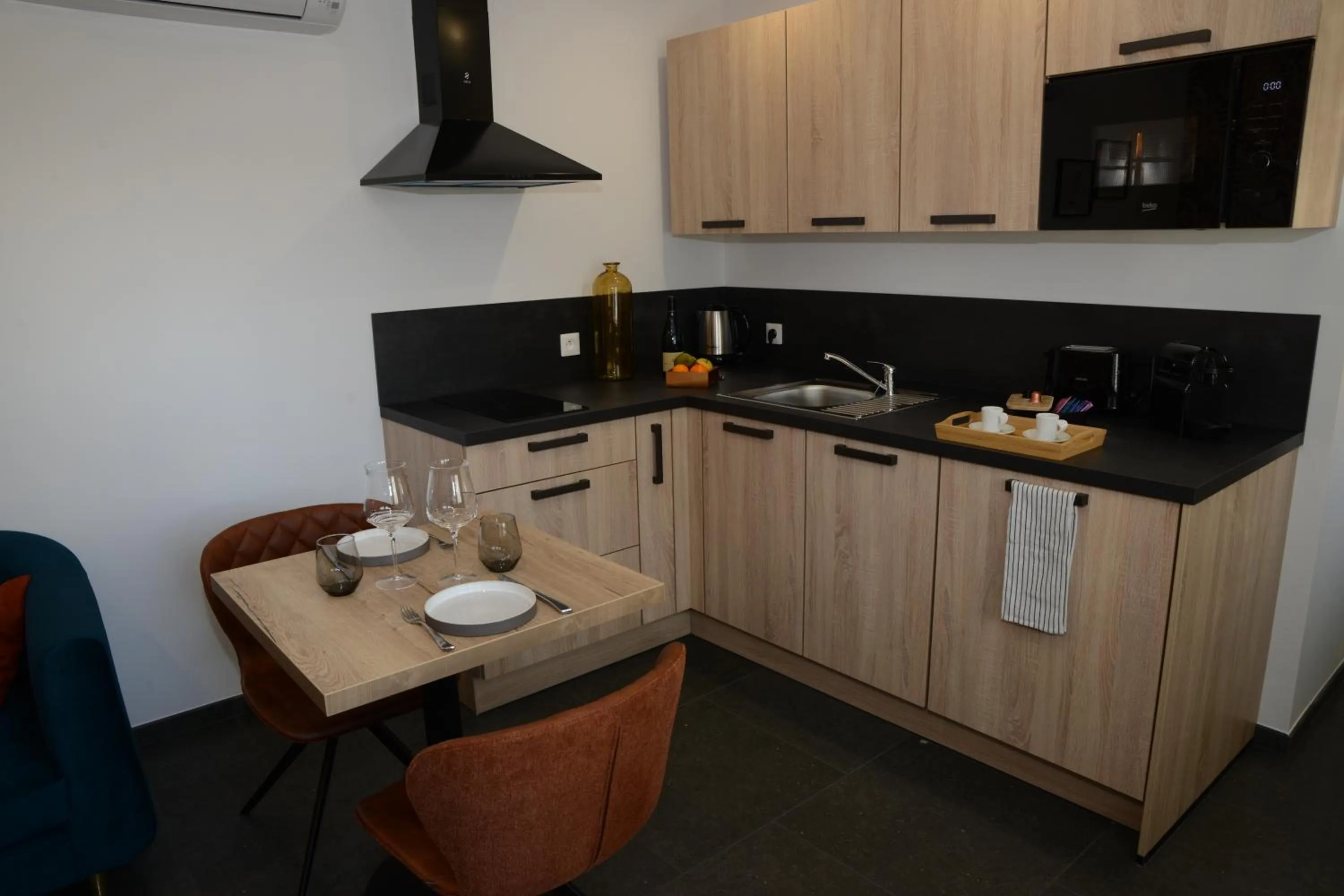 Kitchen or kitchenette in L'Hostellerie d'Acquigny