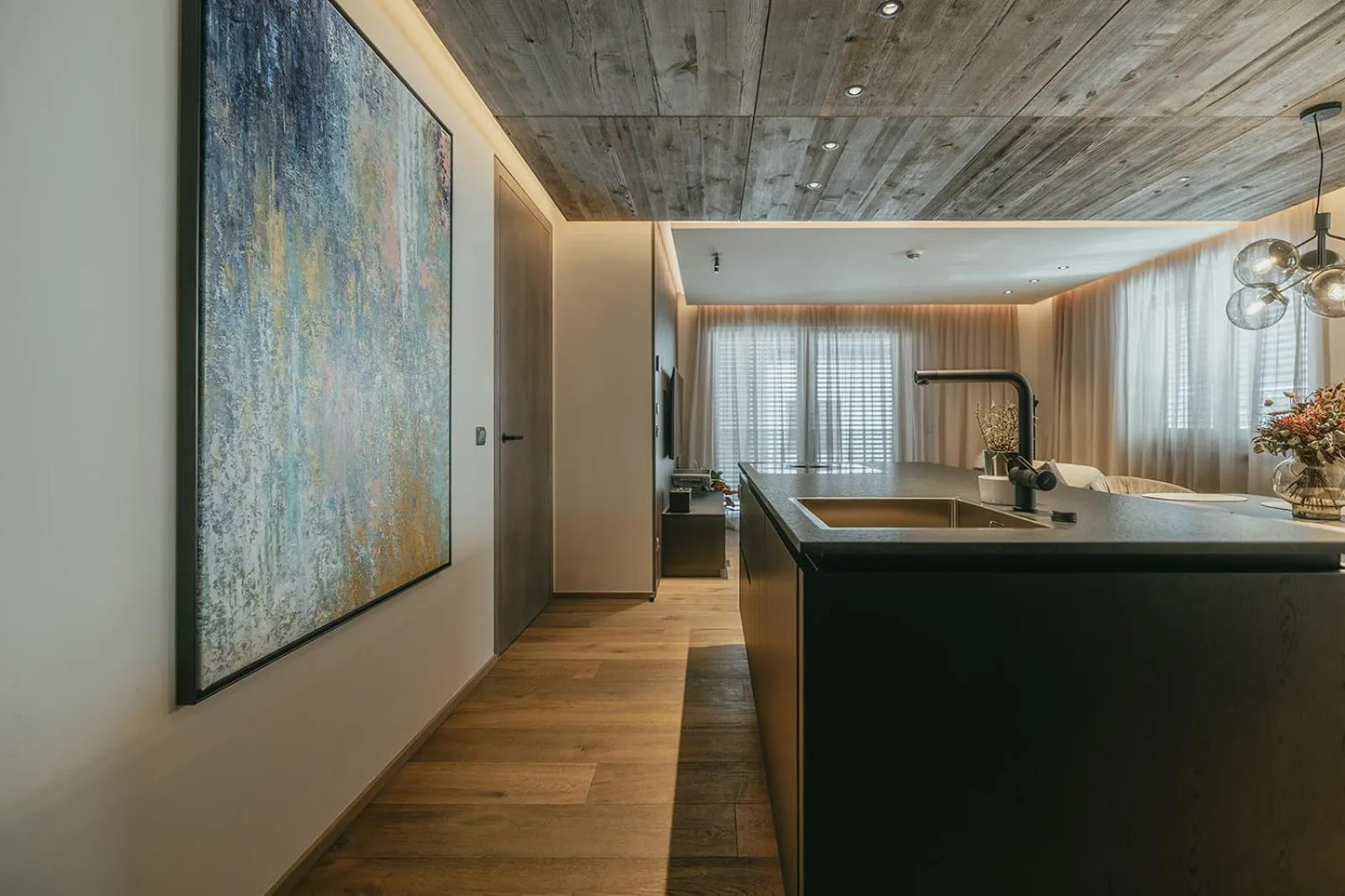 kitchen in The Black Eagle Luxury Appartements