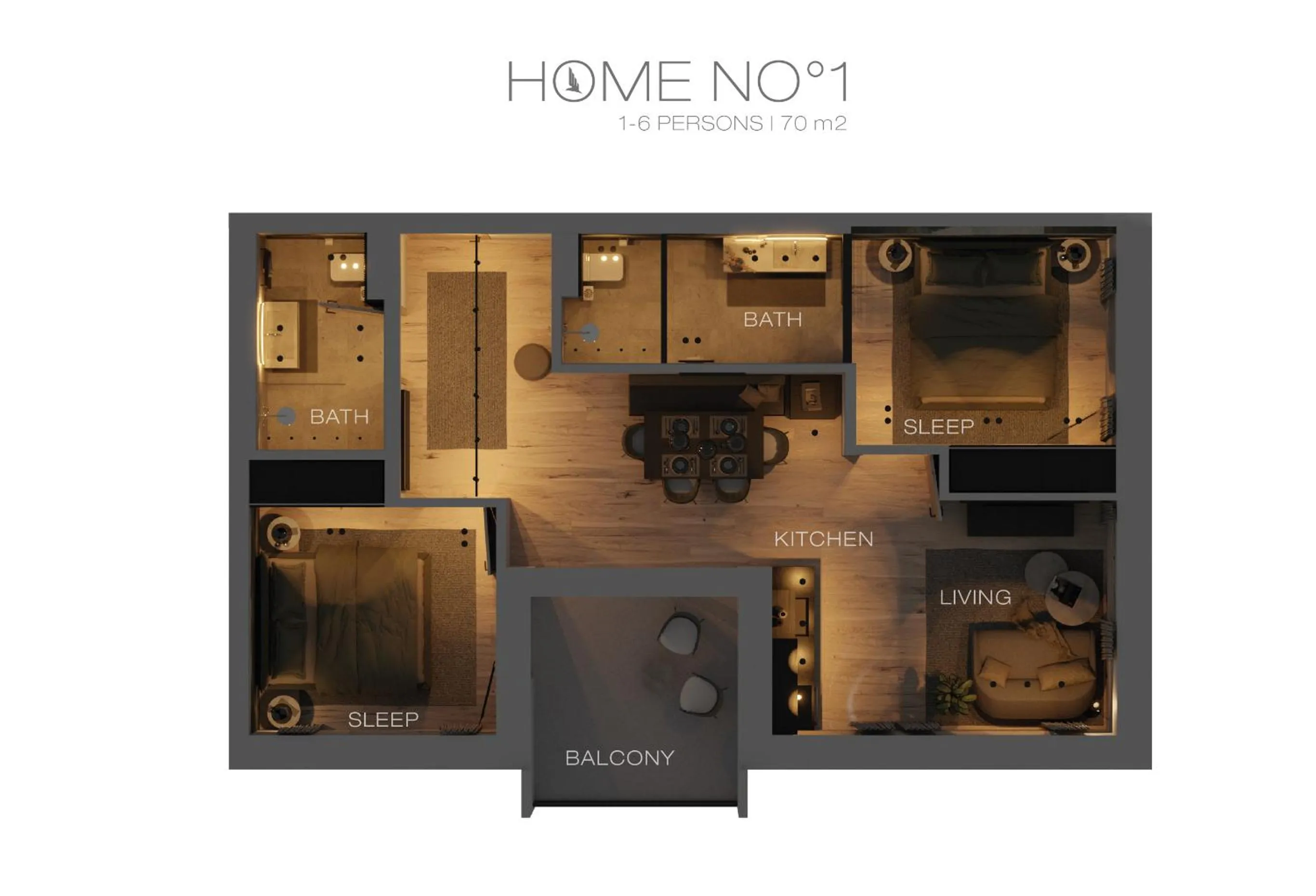 Floor plan in The Black Eagle Luxury Appartements