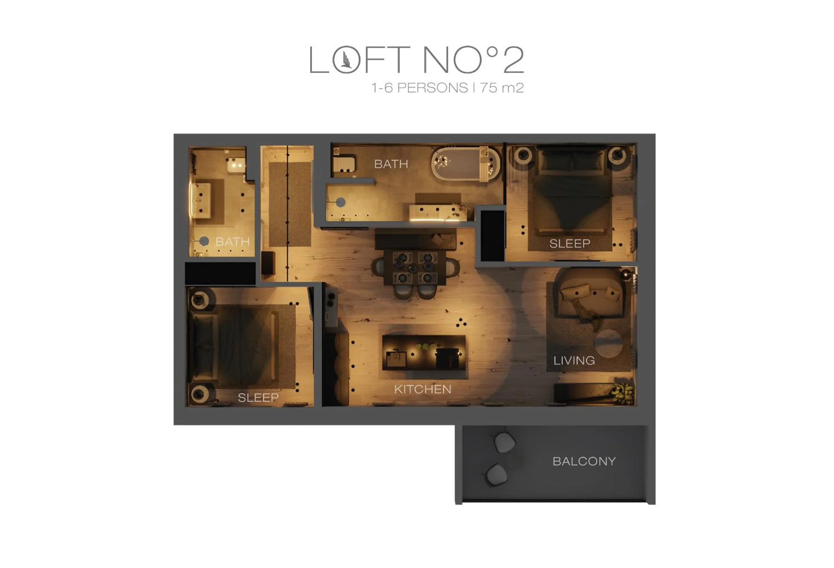 Floor plan in The Black Eagle Luxury Appartements