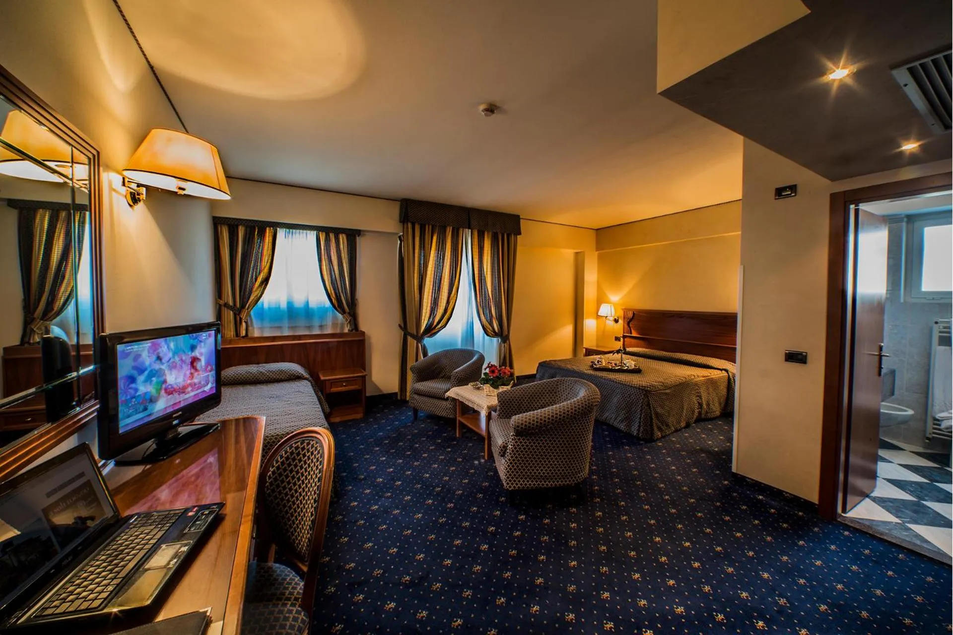 Bed in Hotel Valdarno