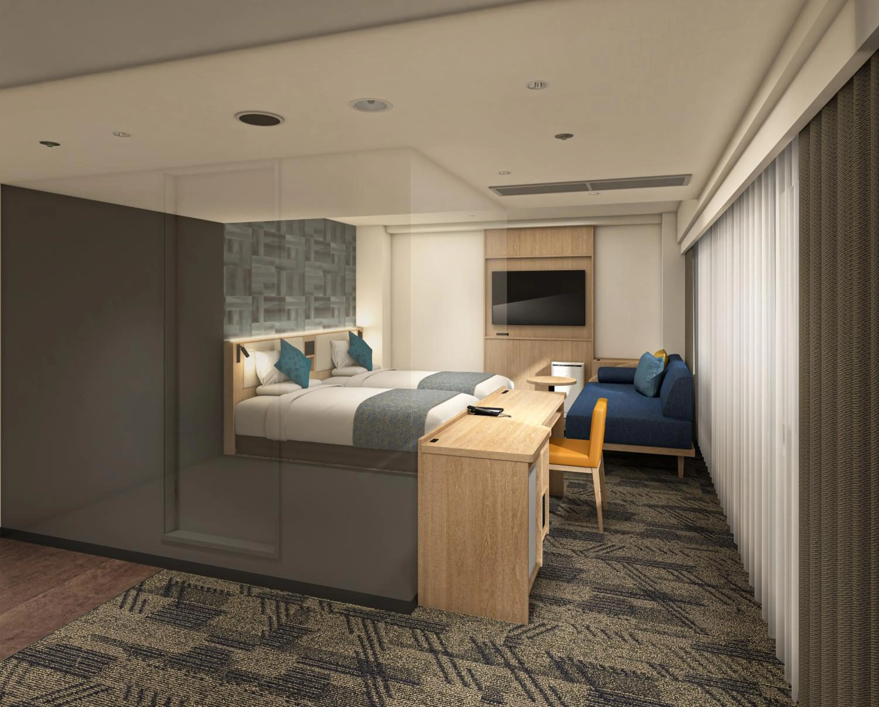 Photo of the whole room, Bed in HOTEL MYSTAYS Nagoya Sakae