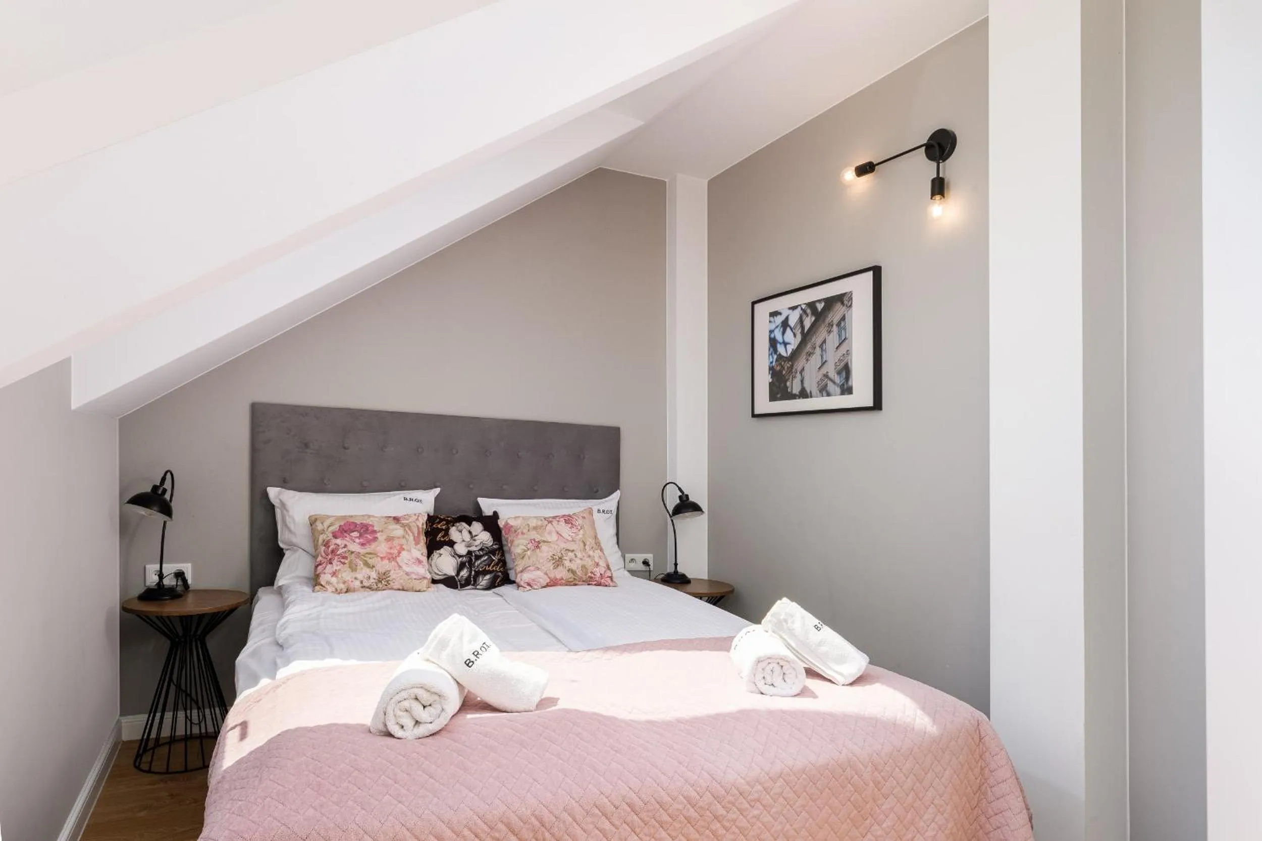 Bed in Saint Florian's Suites - Old Town Luxury Apartments - by Upstairs