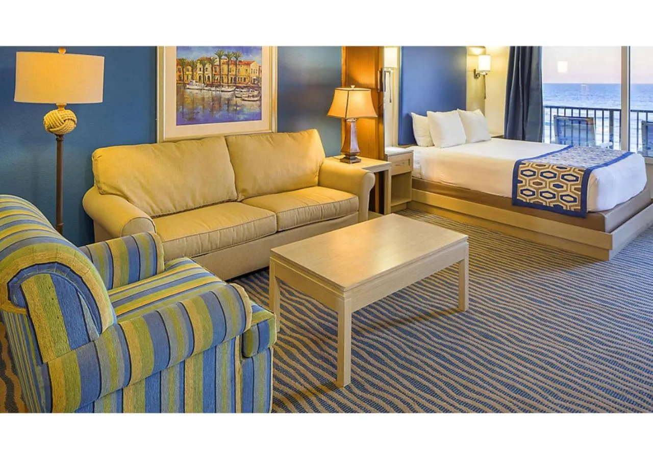 Living room, Bed in Dolphin Beach Club