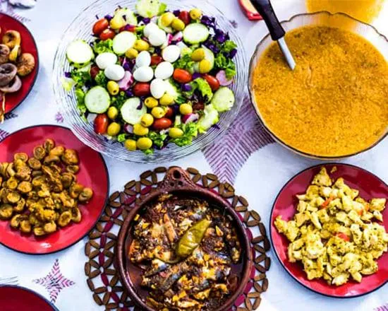 Food and drinks in Vibe Surf Morocco