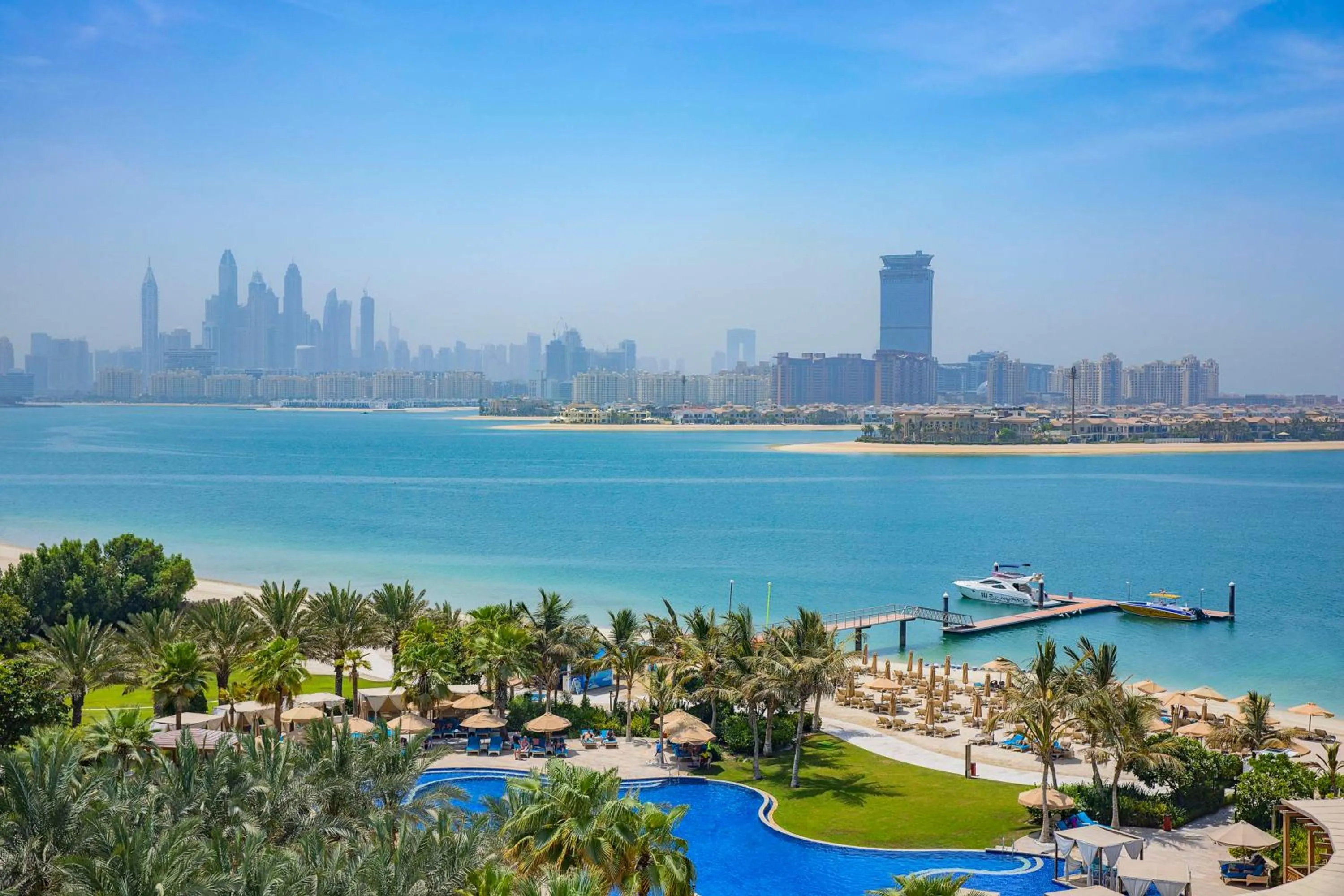 Pool view in Waldorf Astoria Dubai Palm Jumeirah