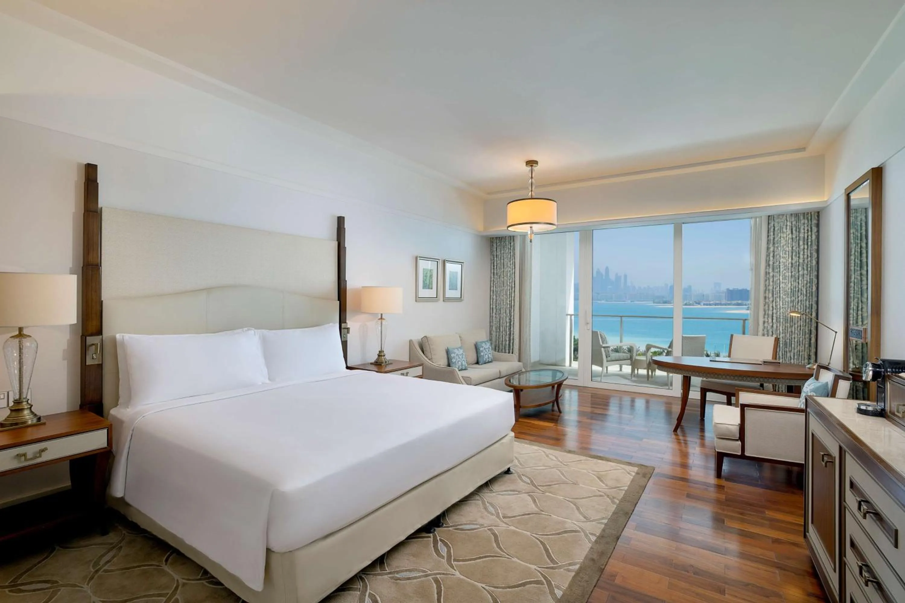 Living room, Bed in Waldorf Astoria Dubai Palm Jumeirah