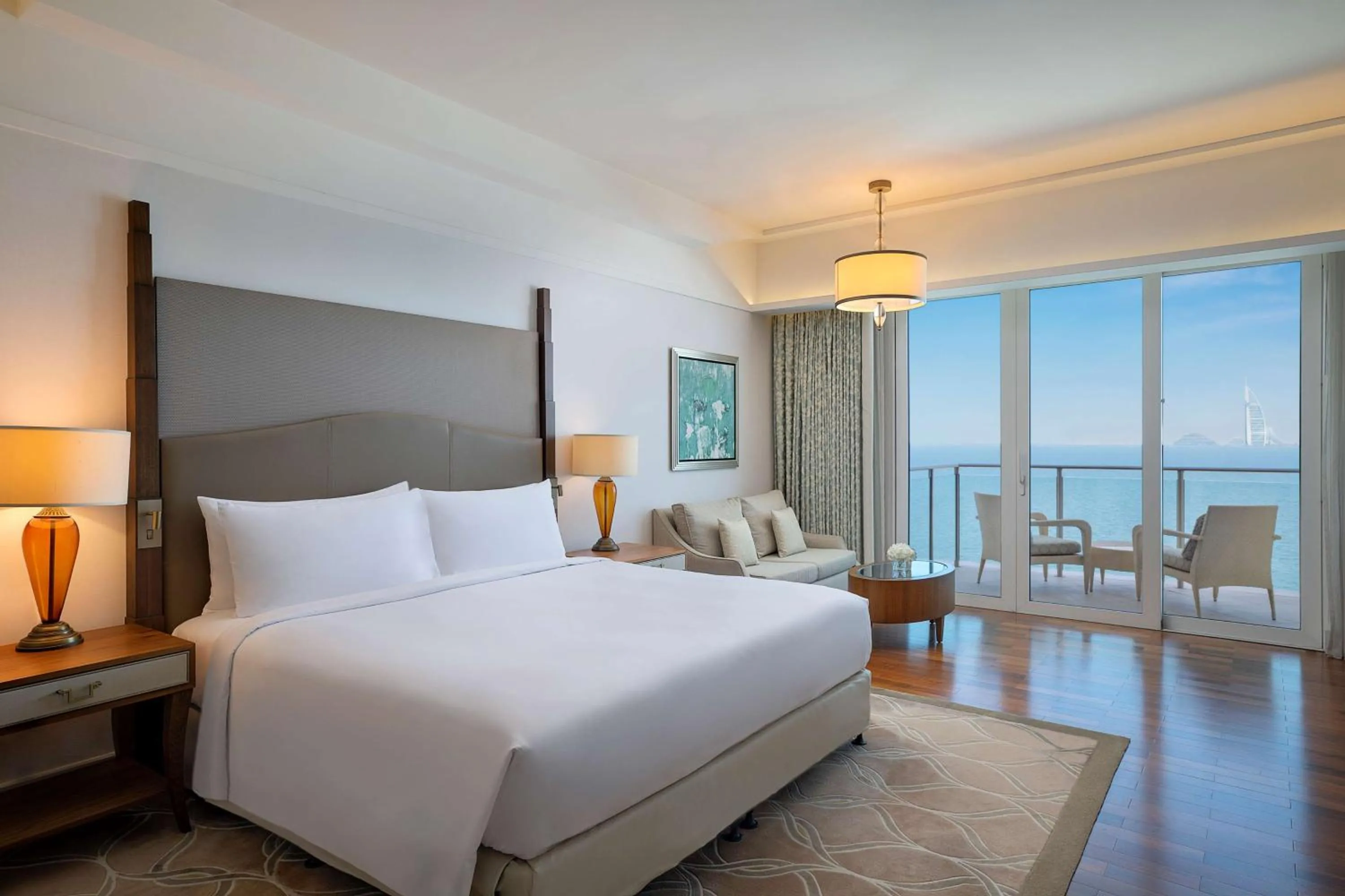 View (from property/room), Bed in Waldorf Astoria Dubai Palm Jumeirah