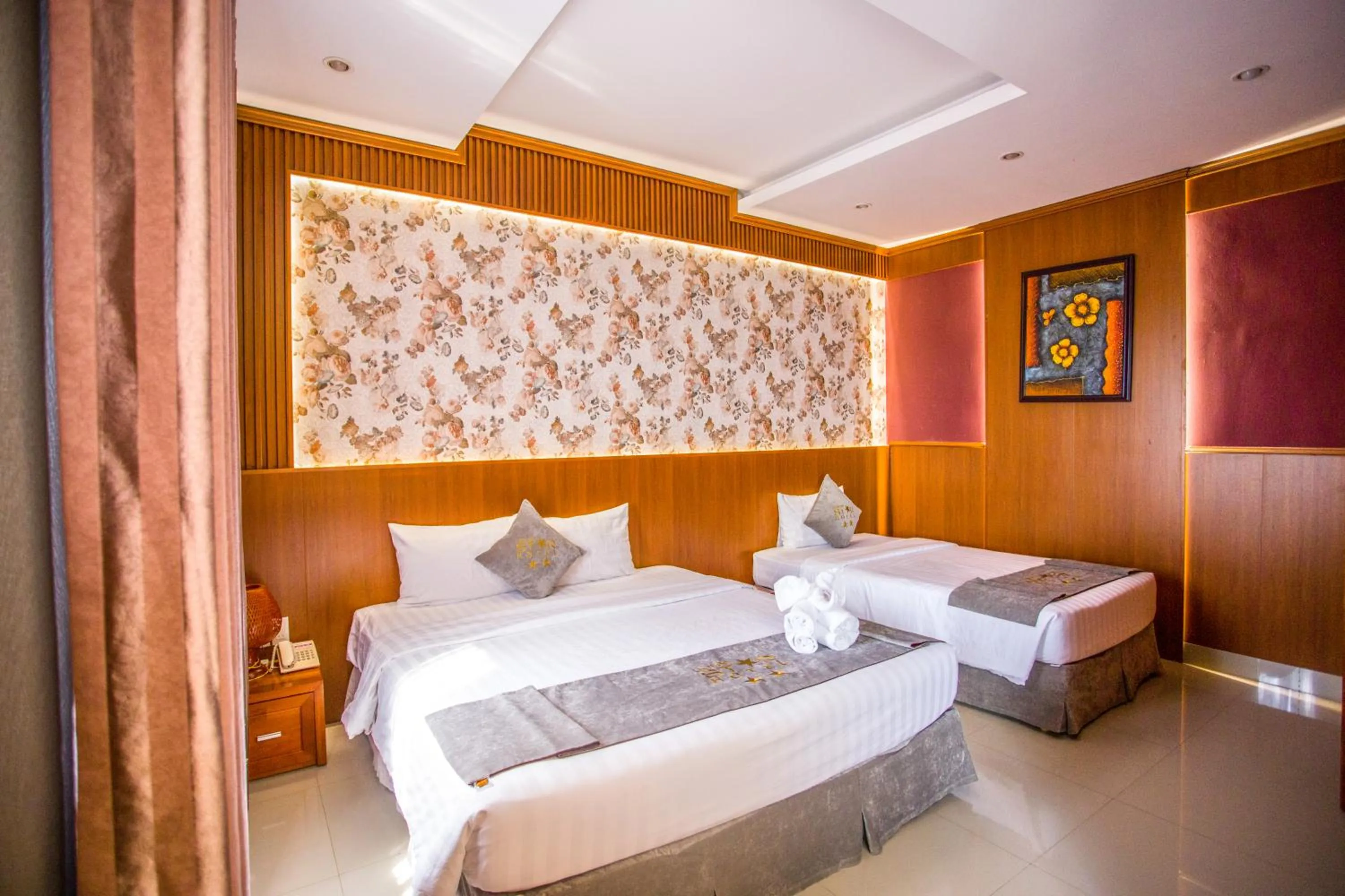 Bed in Lien Do Star Hotel