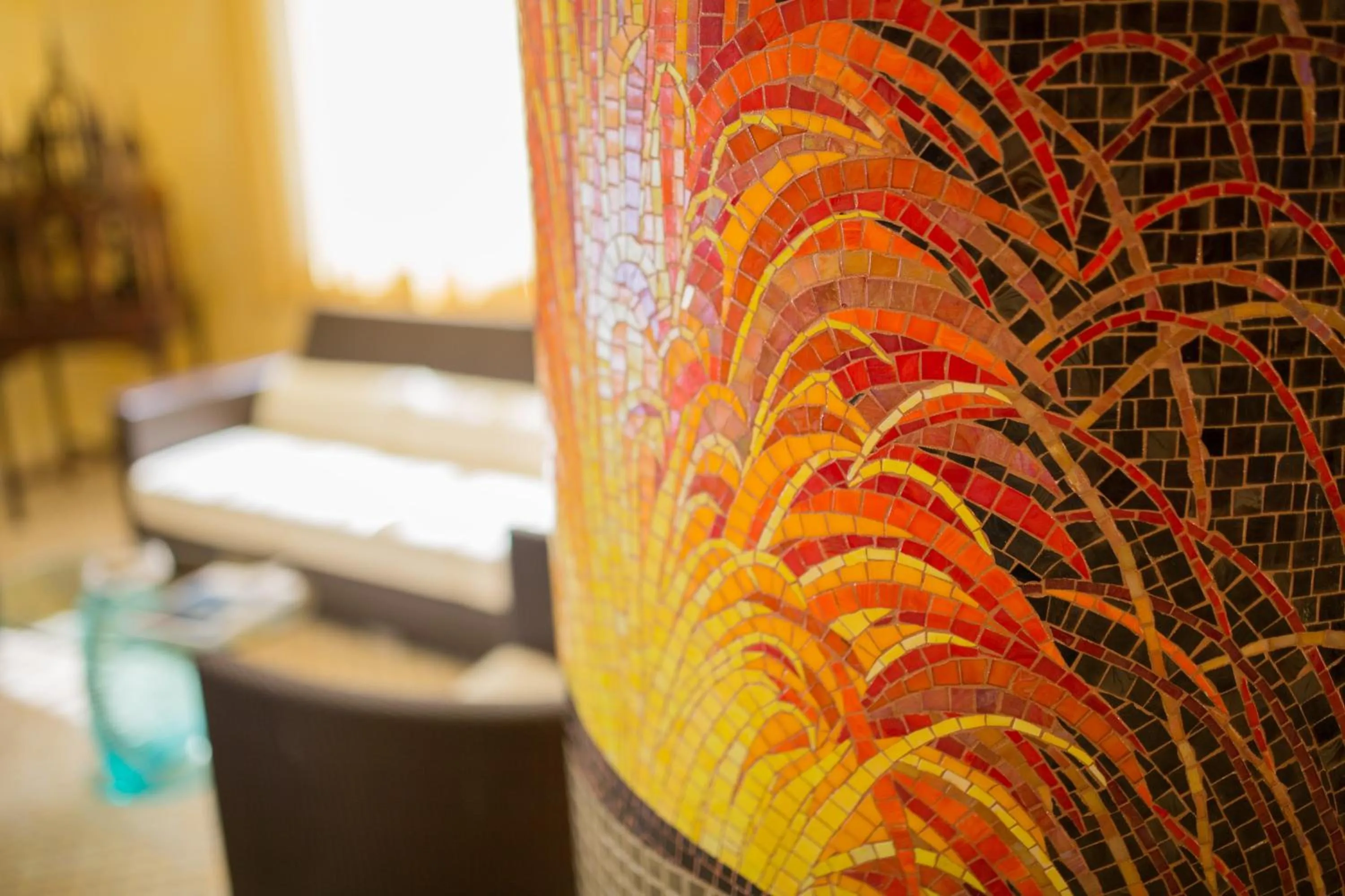 Decorative detail, Bed in Hotel Aktea