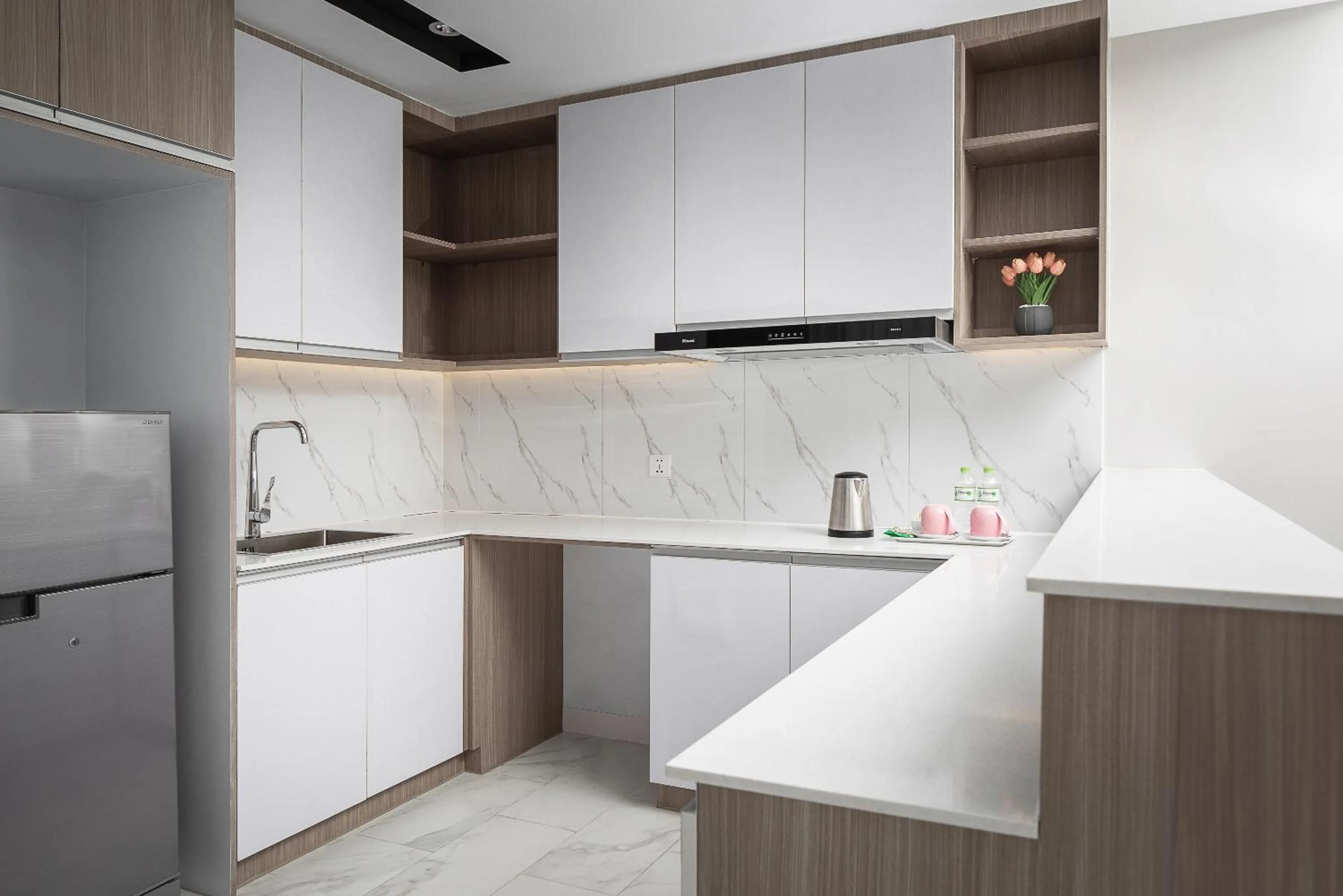 Kitchen or kitchenette in RIVA Hotel SHV