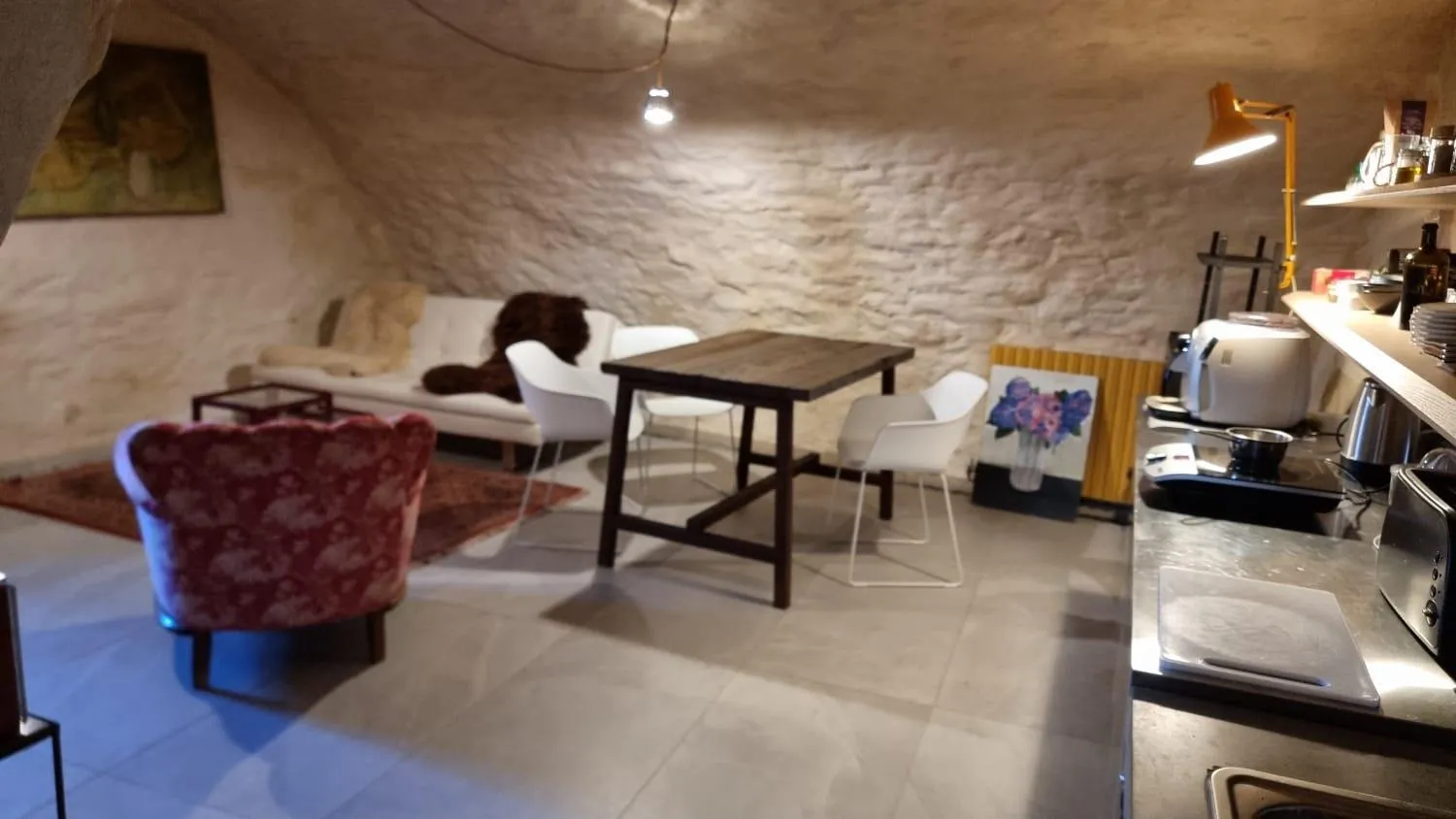 Kitchen or kitchenette in B&B con SPA il Castello di Lucawest