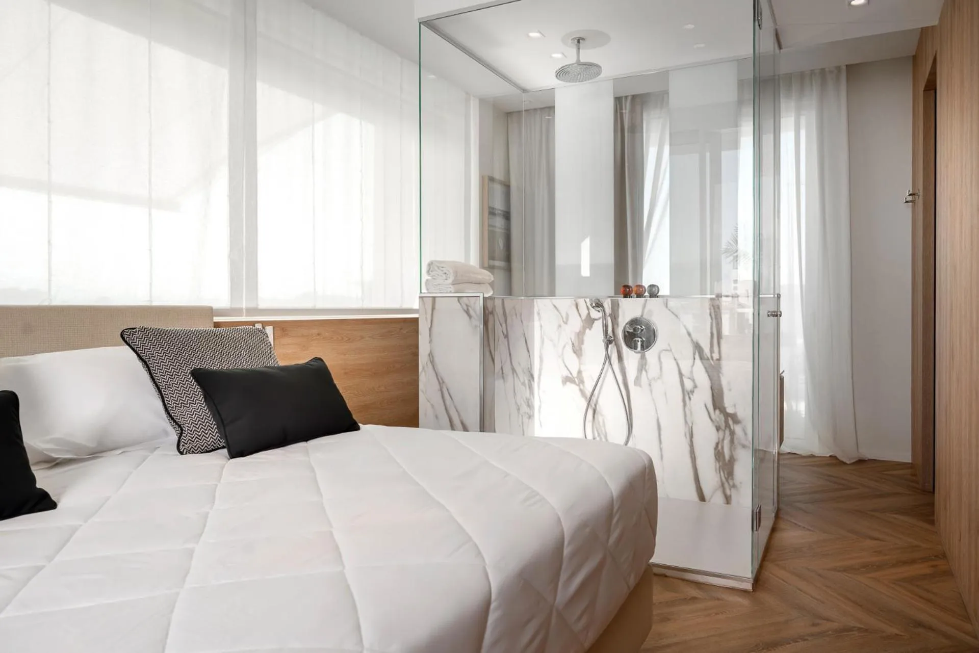 Bed in Hotel Corallo