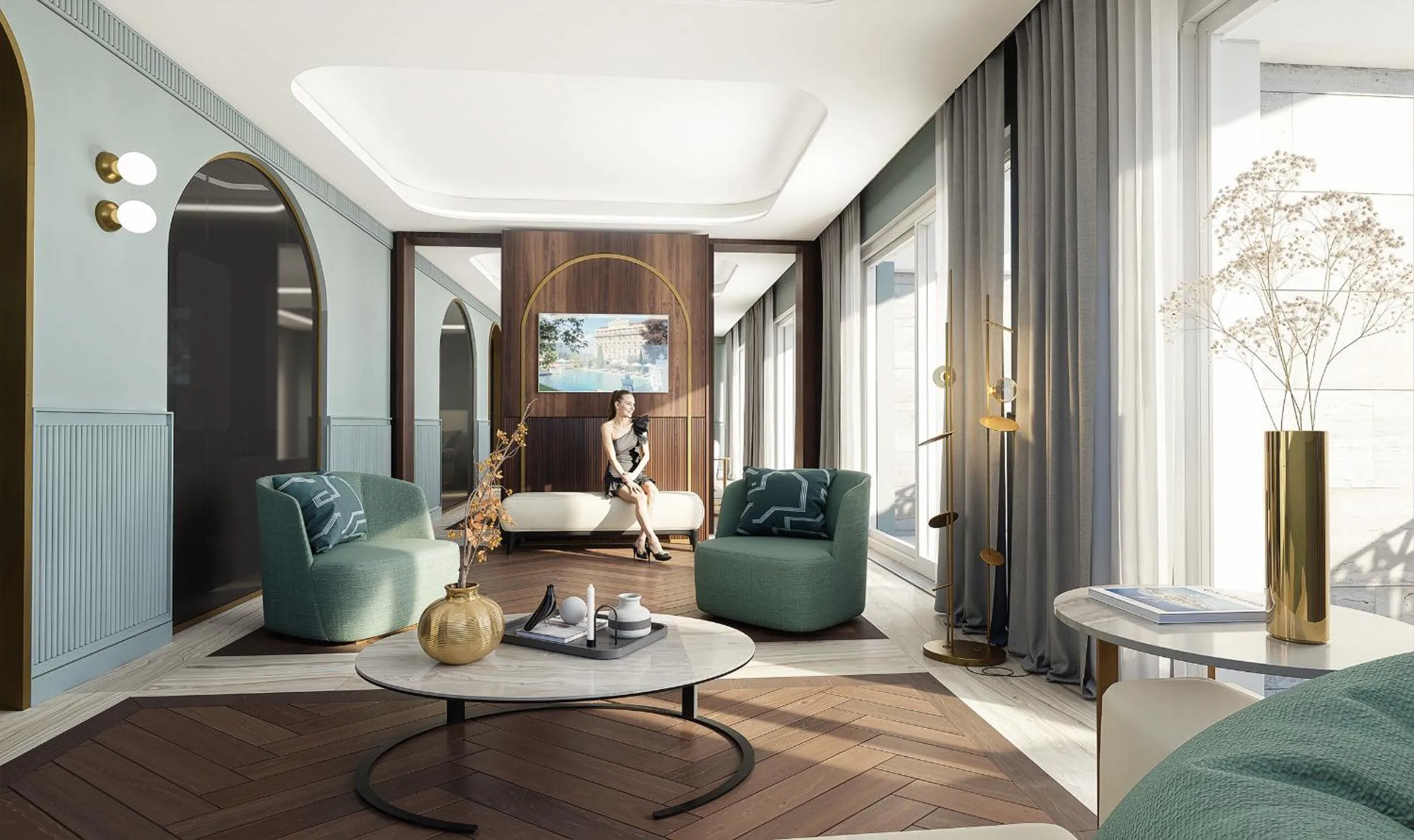 Living room in Grand Hotel Bristol