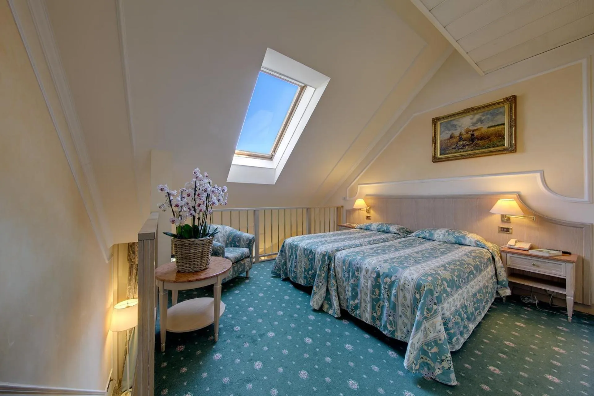 Bed in Hotel Simplon