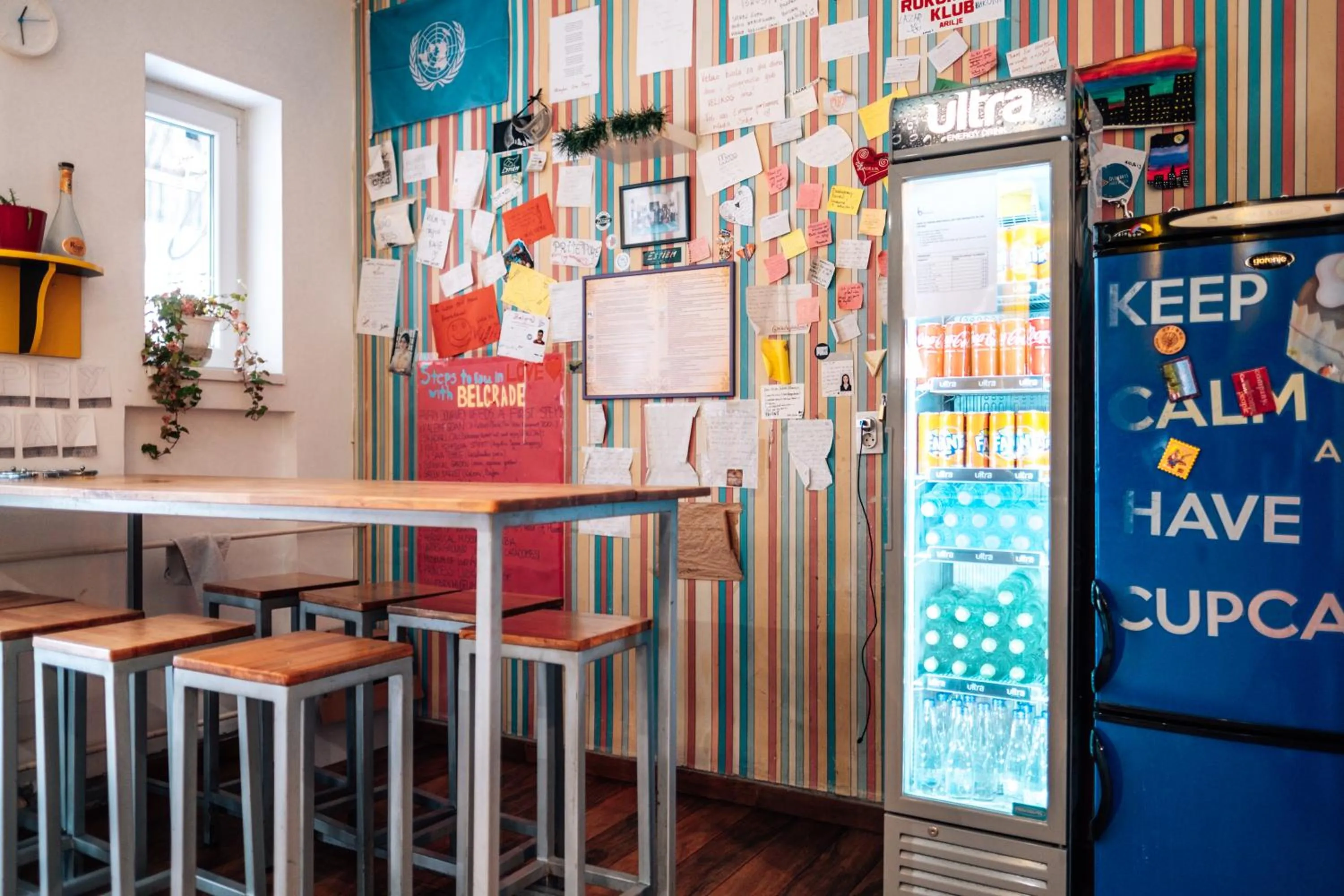 Kitchen or kitchenette in Hostel Beogradjanka