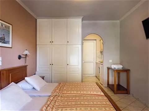 Bedroom, Bed in Villa Maria Laganas