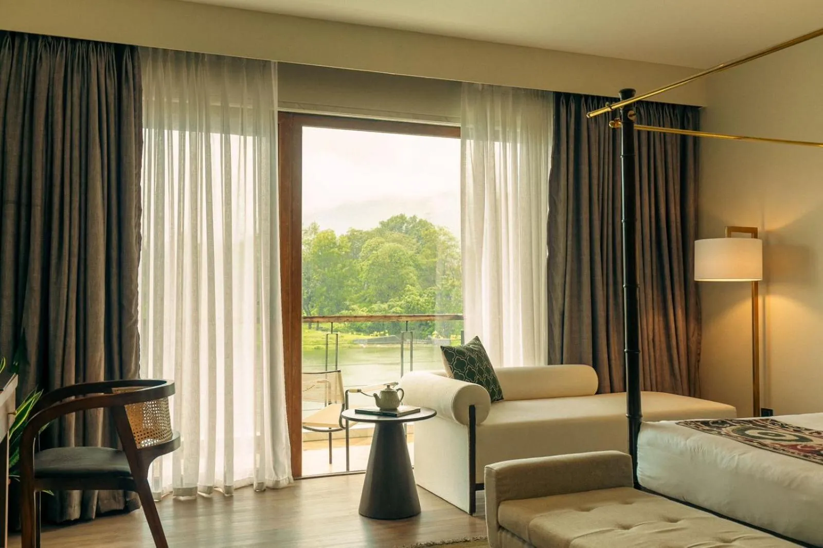 Lake view, Bed in Oleander Farms, Karjat