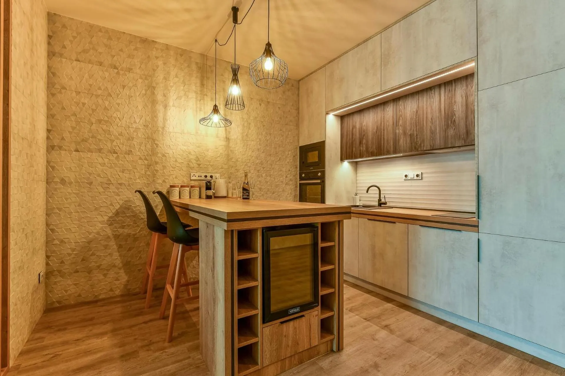 Kitchen or kitchenette in Hotel Stračena City